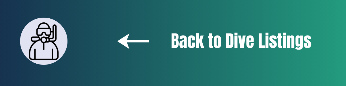 Icon of a person with scuba diving gear and snorkel, pointing left next to the text 'Back to Dive Listings'.