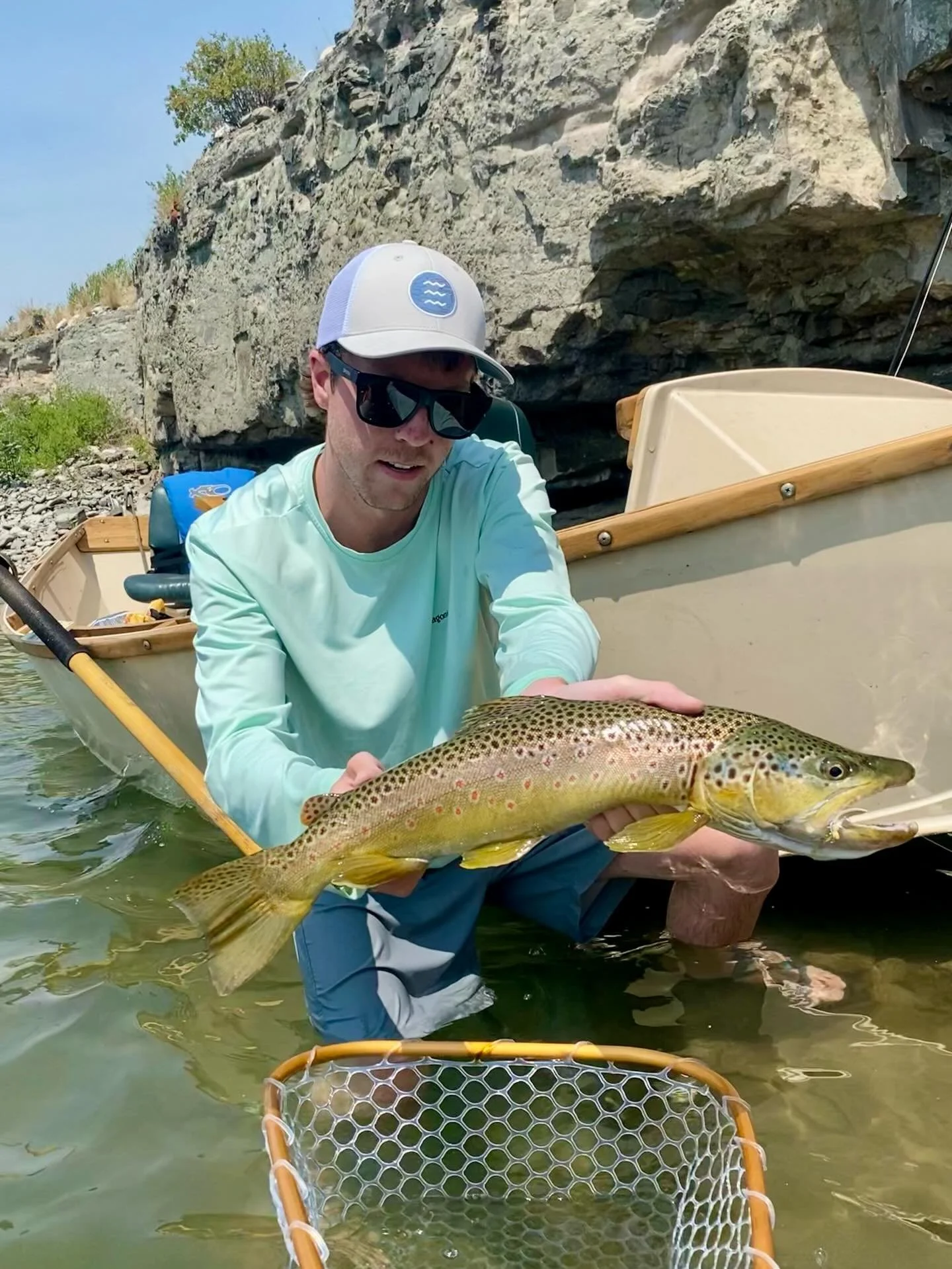 Jaden with a stud Yellowstone brown on a hopper