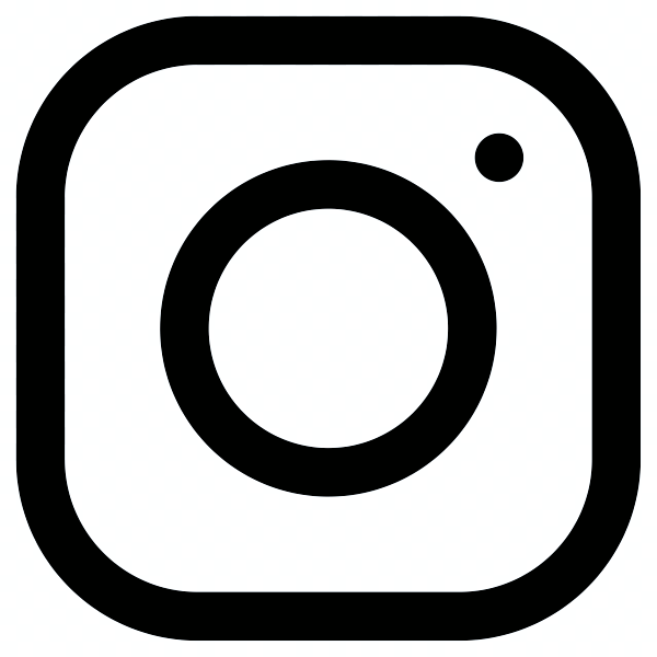 Instagram app icon in black and white.