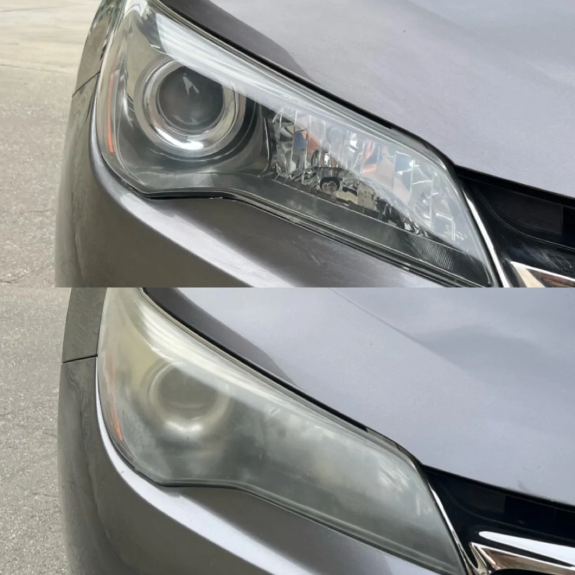 Toyota Camry headlight restoration before and after