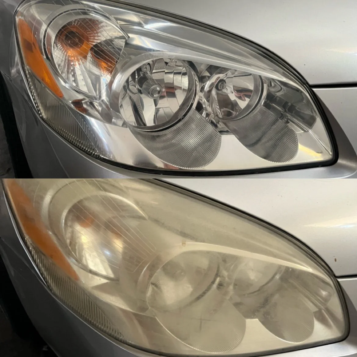 Toyota RAV4 headlight restoration before and after