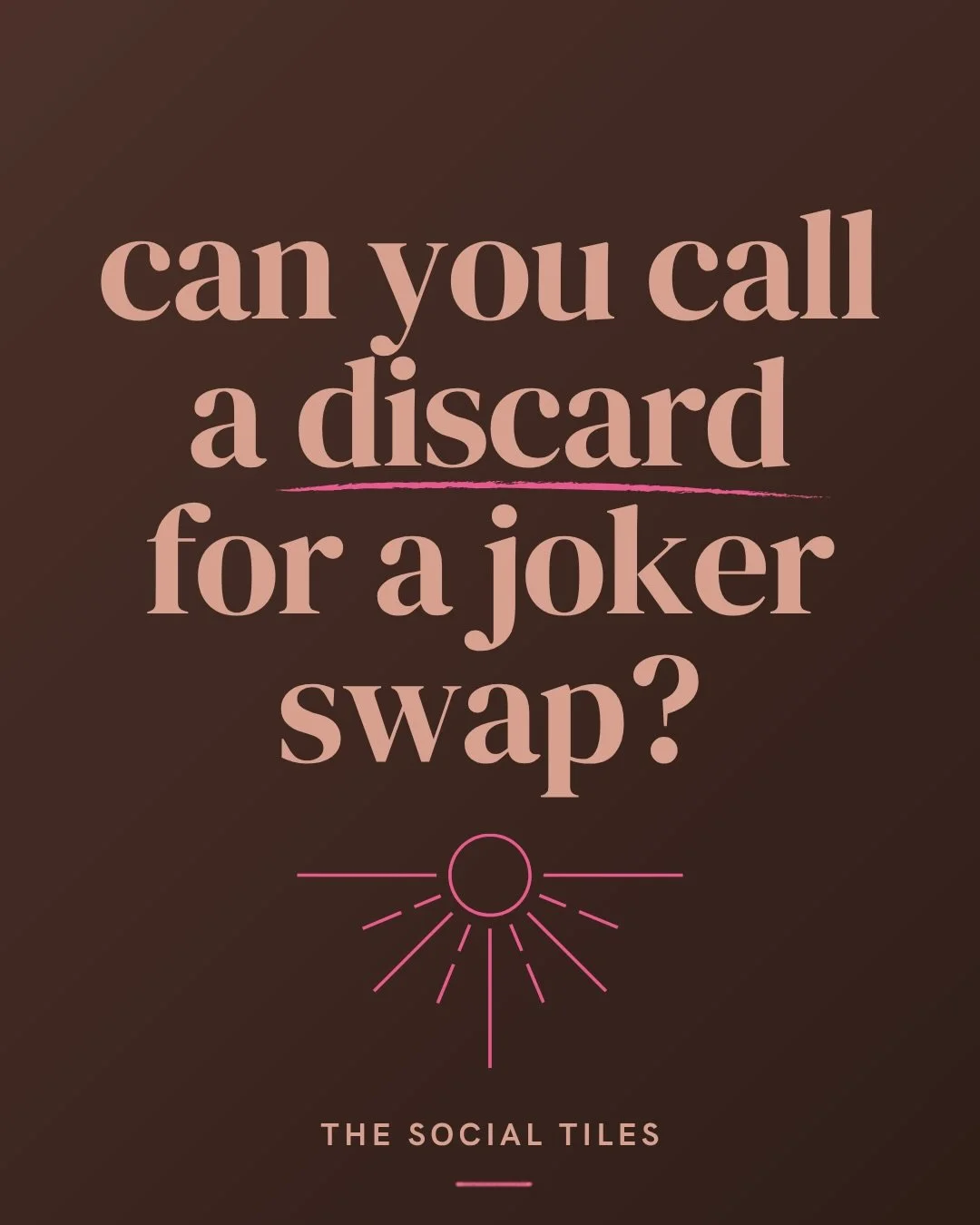 👆 This one&rsquo;s been coming up lately. Once a tile is discarded, it cannot be called for a joker swap. 🃏🙅🏻&zwj;♀️

What questions are coming up at your table? ⬇️

#learnmahjong #thesocialtiles