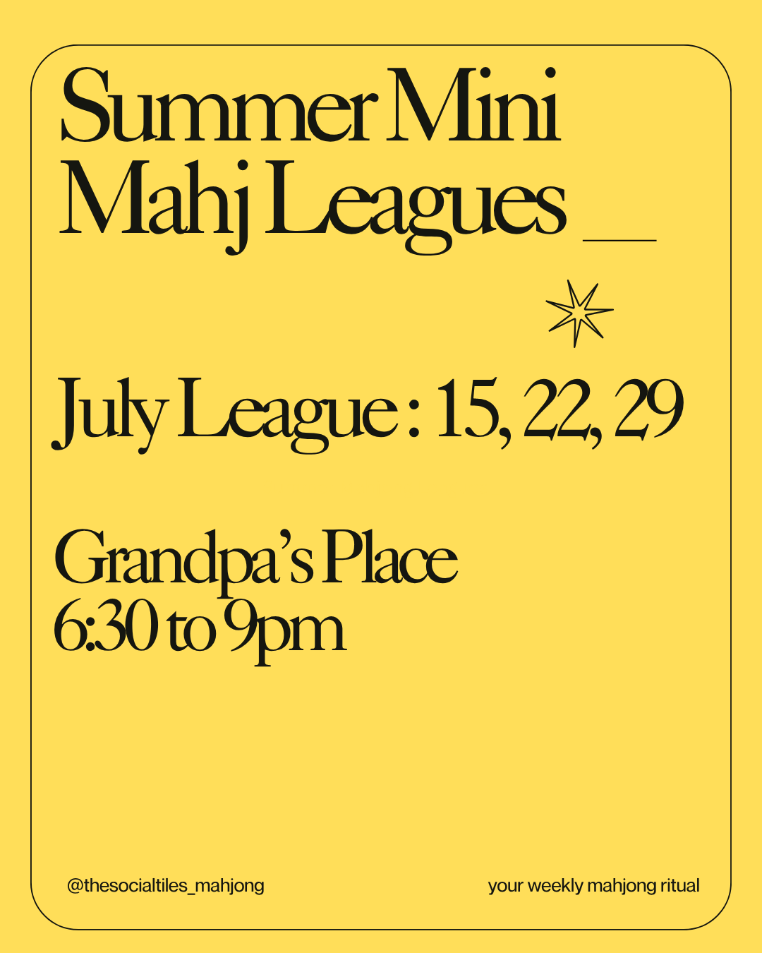 TST Summer League - July Session