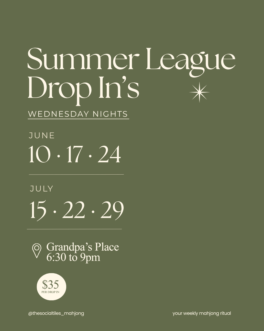 Wednesday Night Drop-In Play