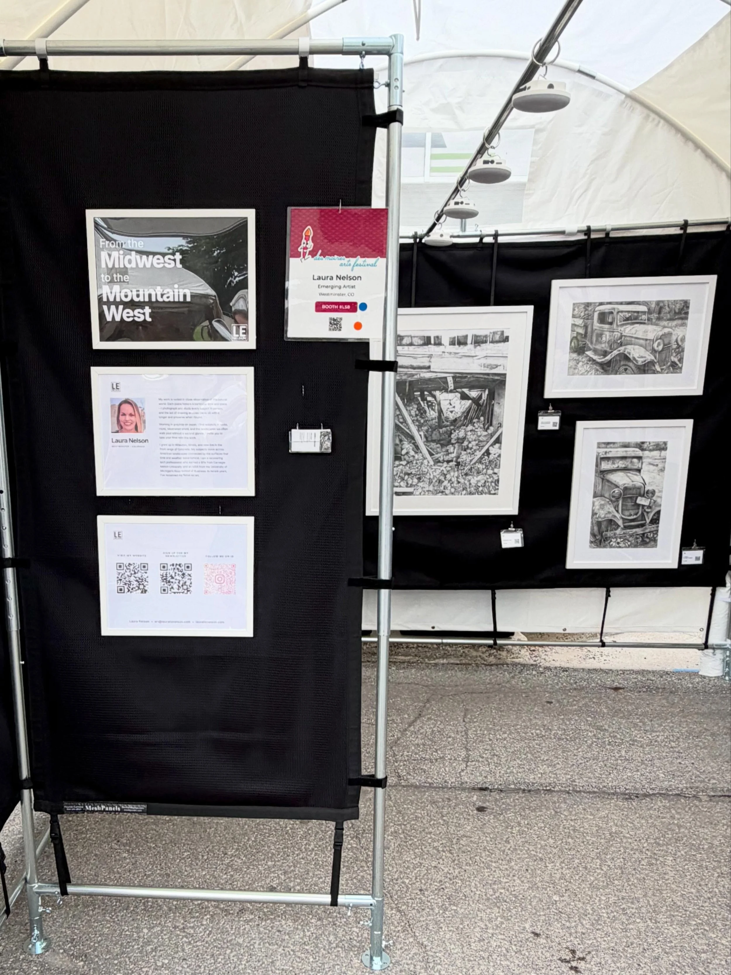 Day 2 of the @desmoinesartsfestival! The weather is perfect for a day outside - look out for my work on Locust Street - LS8! 😎