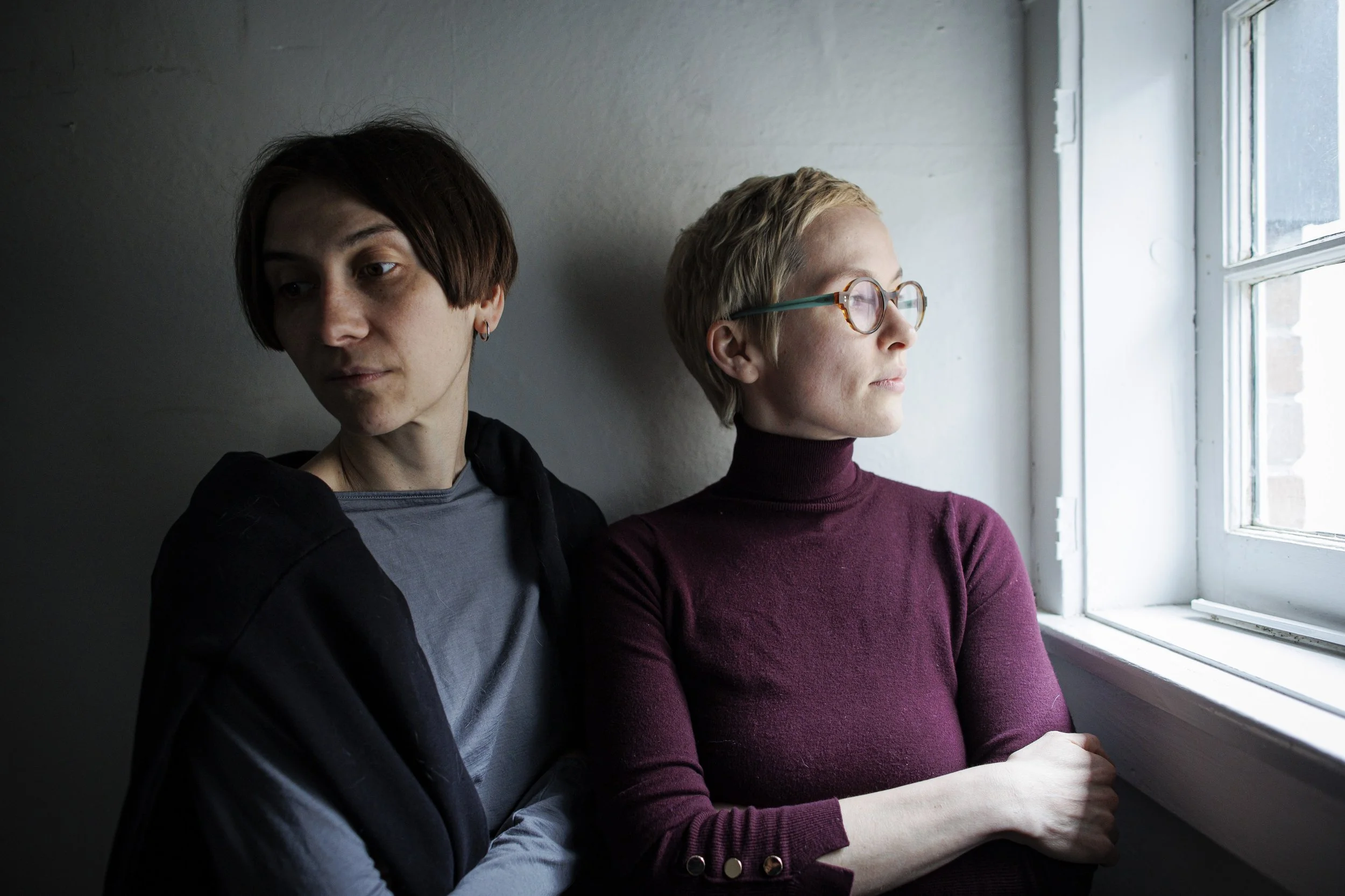Ukrainian refugees Irene Ilchanka, left and Oleksandra Samorodova, Toronto, March 23, 2022.