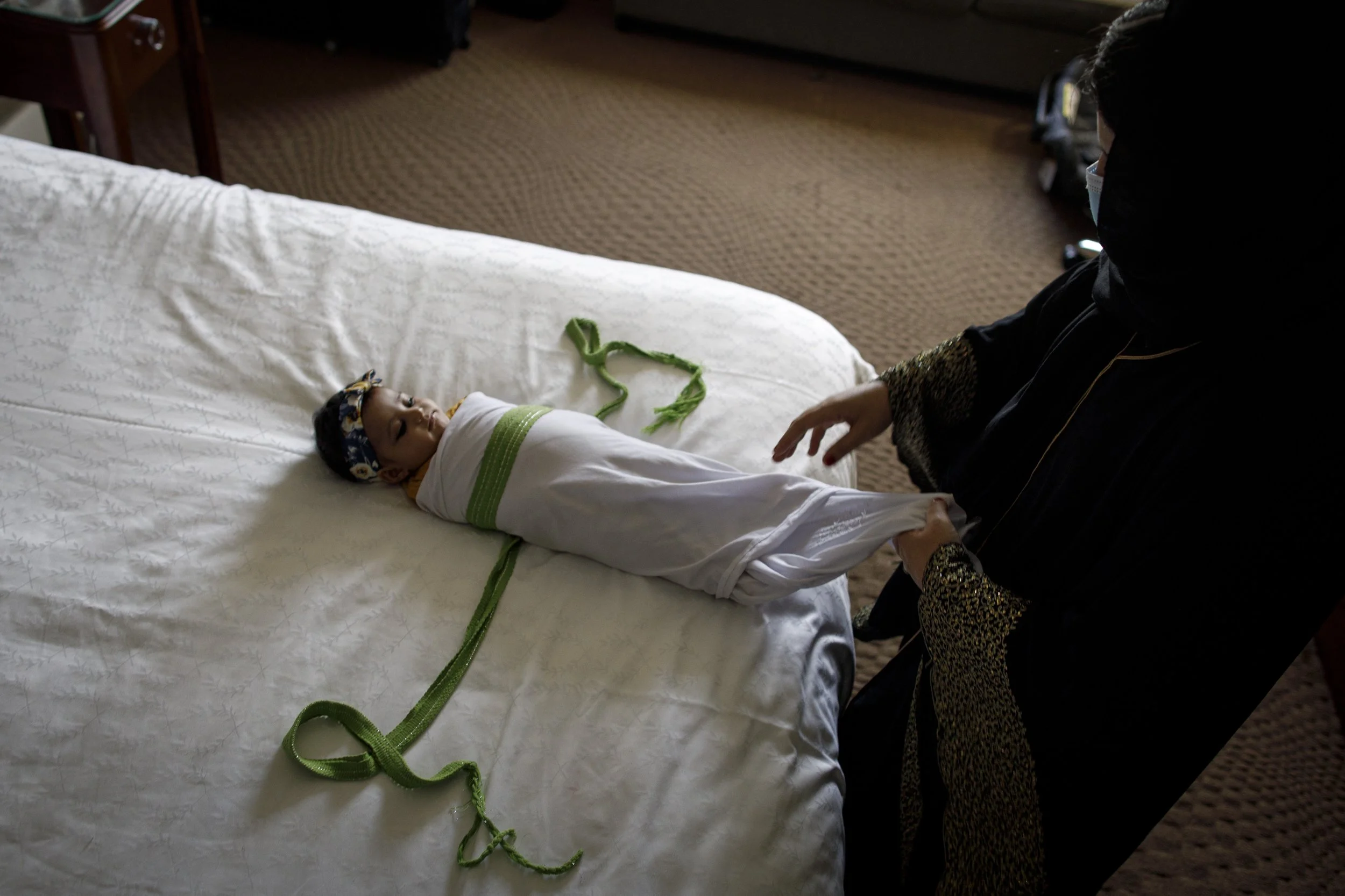 Afghan refugees, Fauzia Saraway and daughter, Toronto, Oct. 12, 2021.