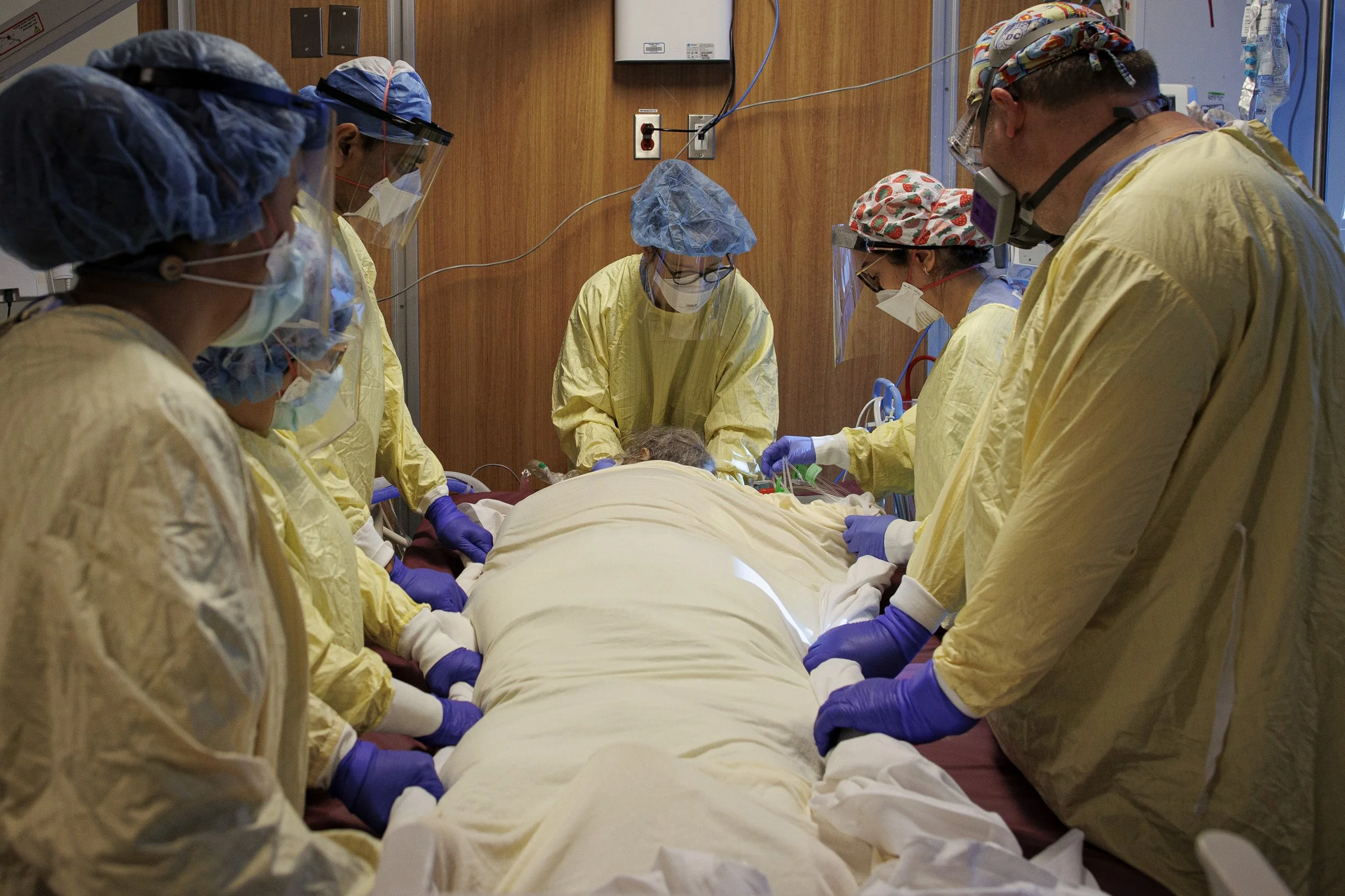 Proning, Humber River Hospital, Jan. 25, 2022.