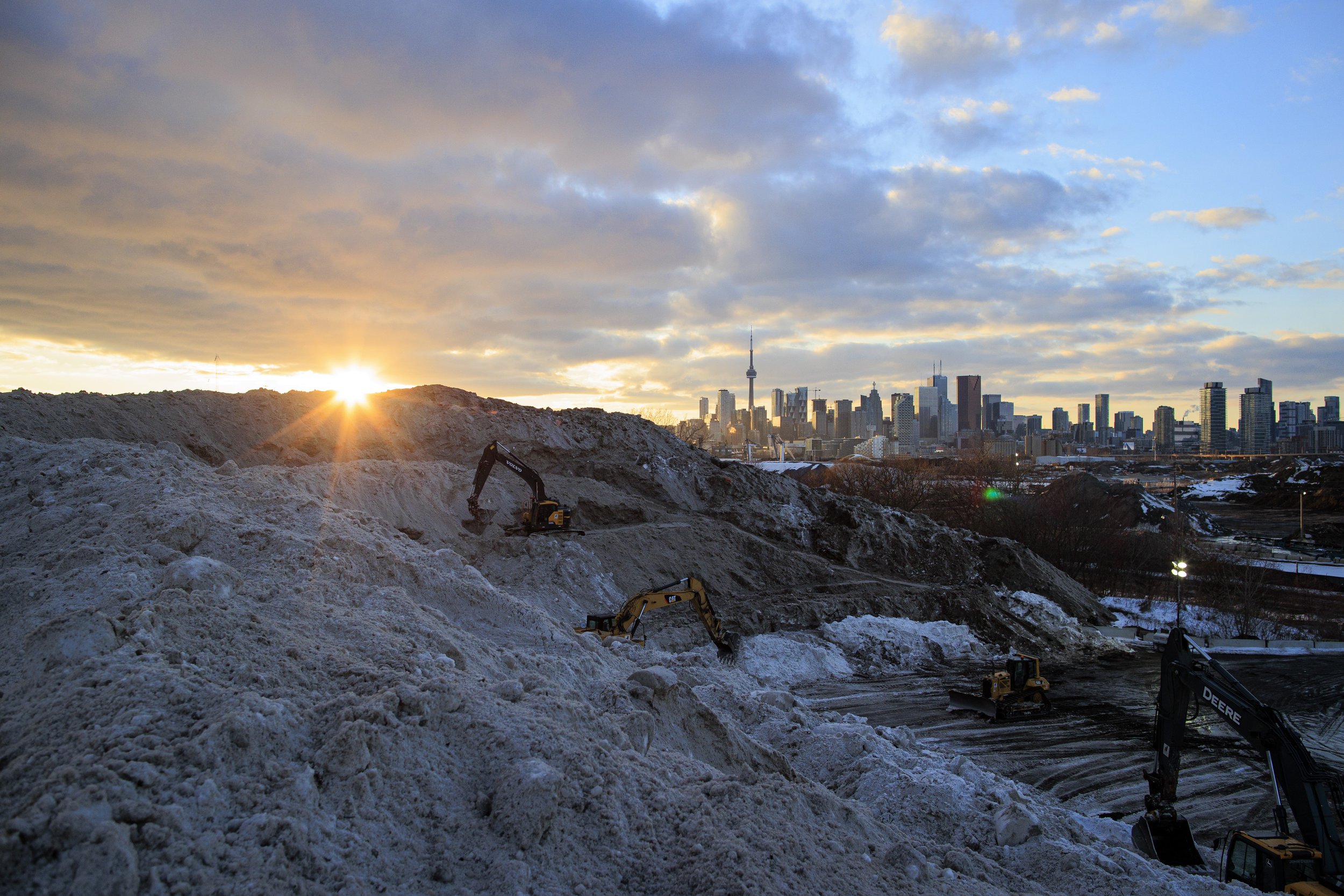 Toxin snow mountain, Toronto, Feb. 8, 2022. 