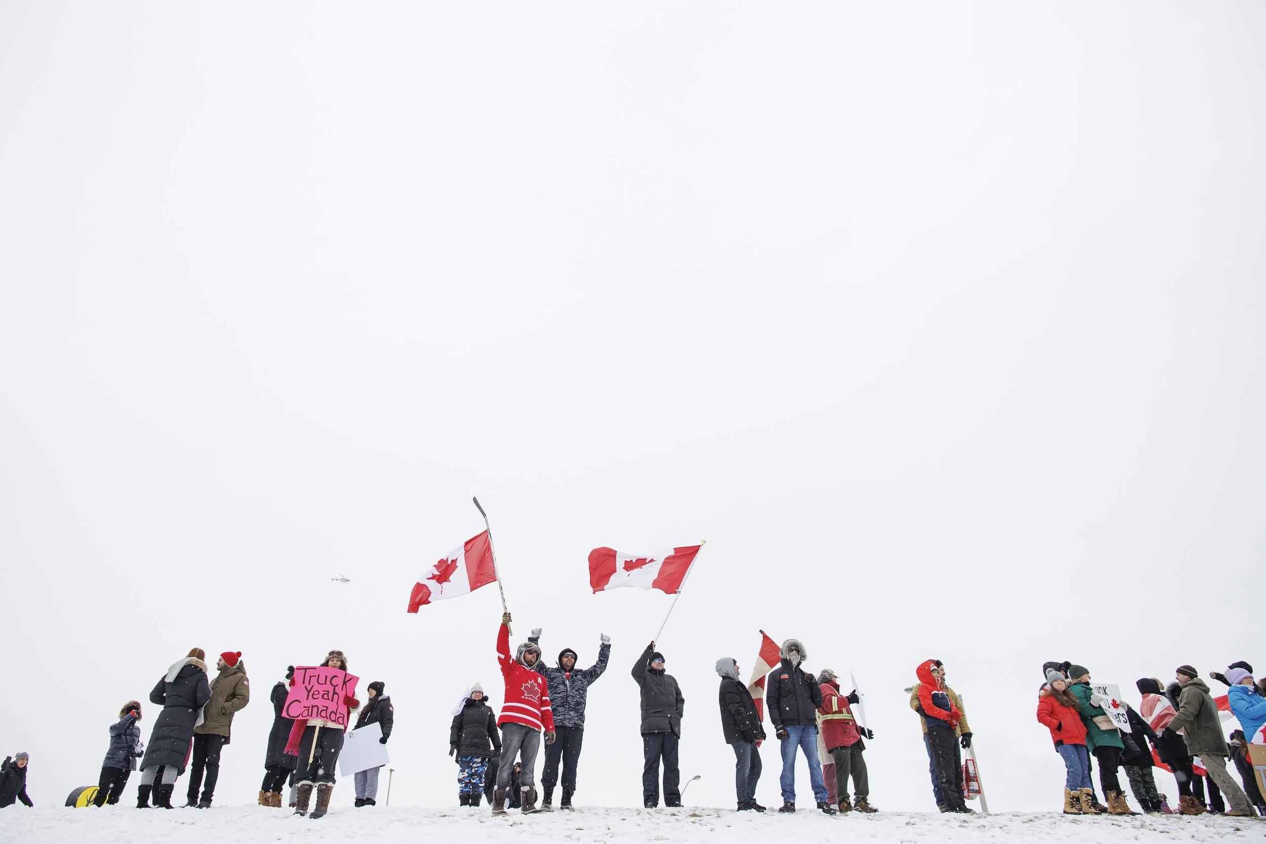 Freedom convoy, Vaughn, Ont., Jan. 27, 2022.