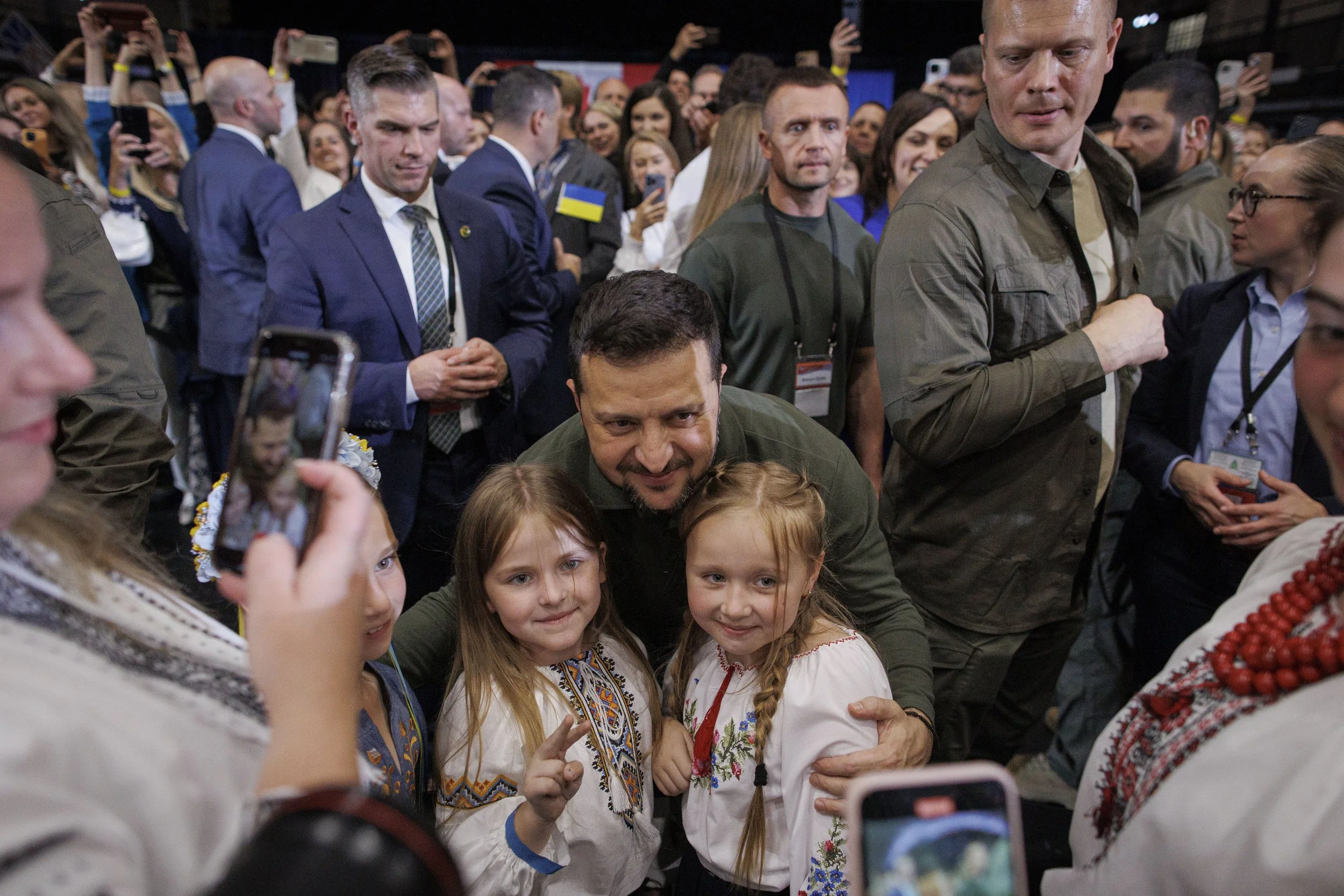 Ukrainian President Volodymyr Zelenskyy, Fort York Armoury, Toronto, Sept. 22, 2023.