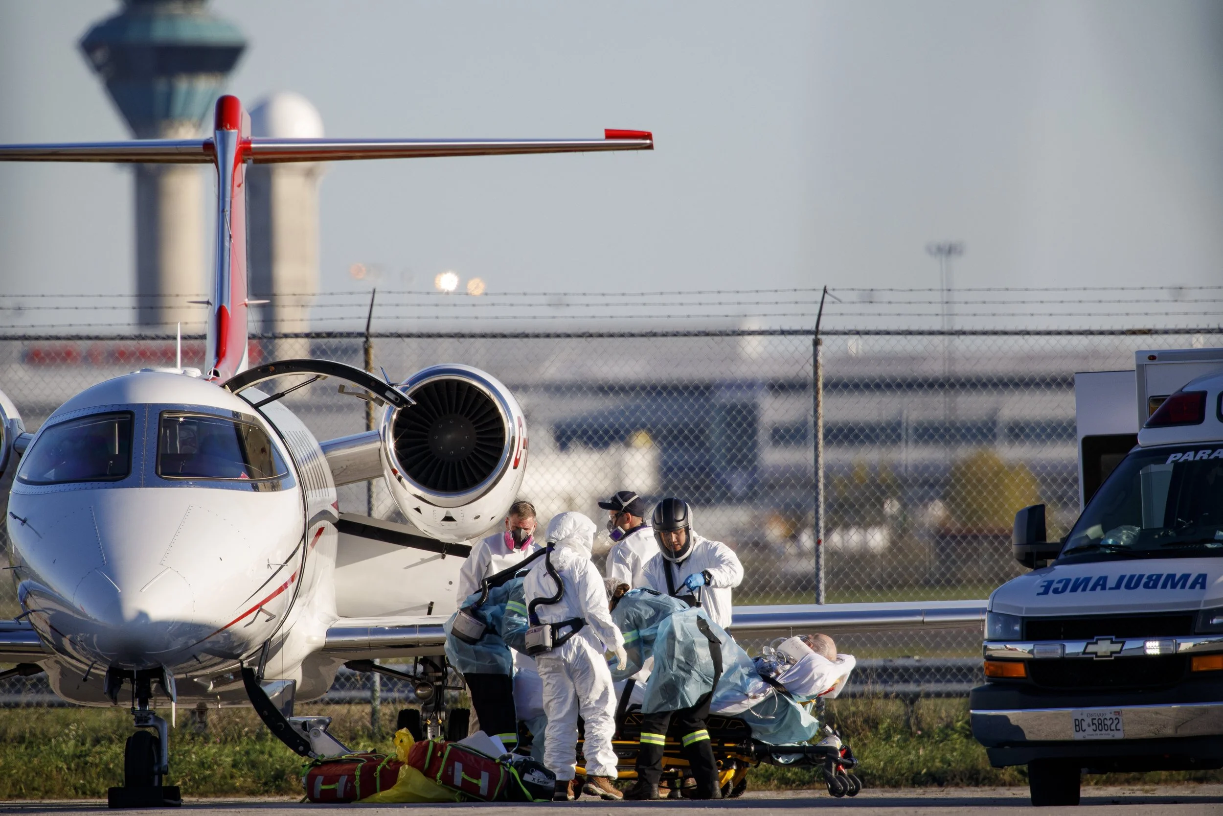 Air ambulance, Pearson airport, Oct. 27, 2021.