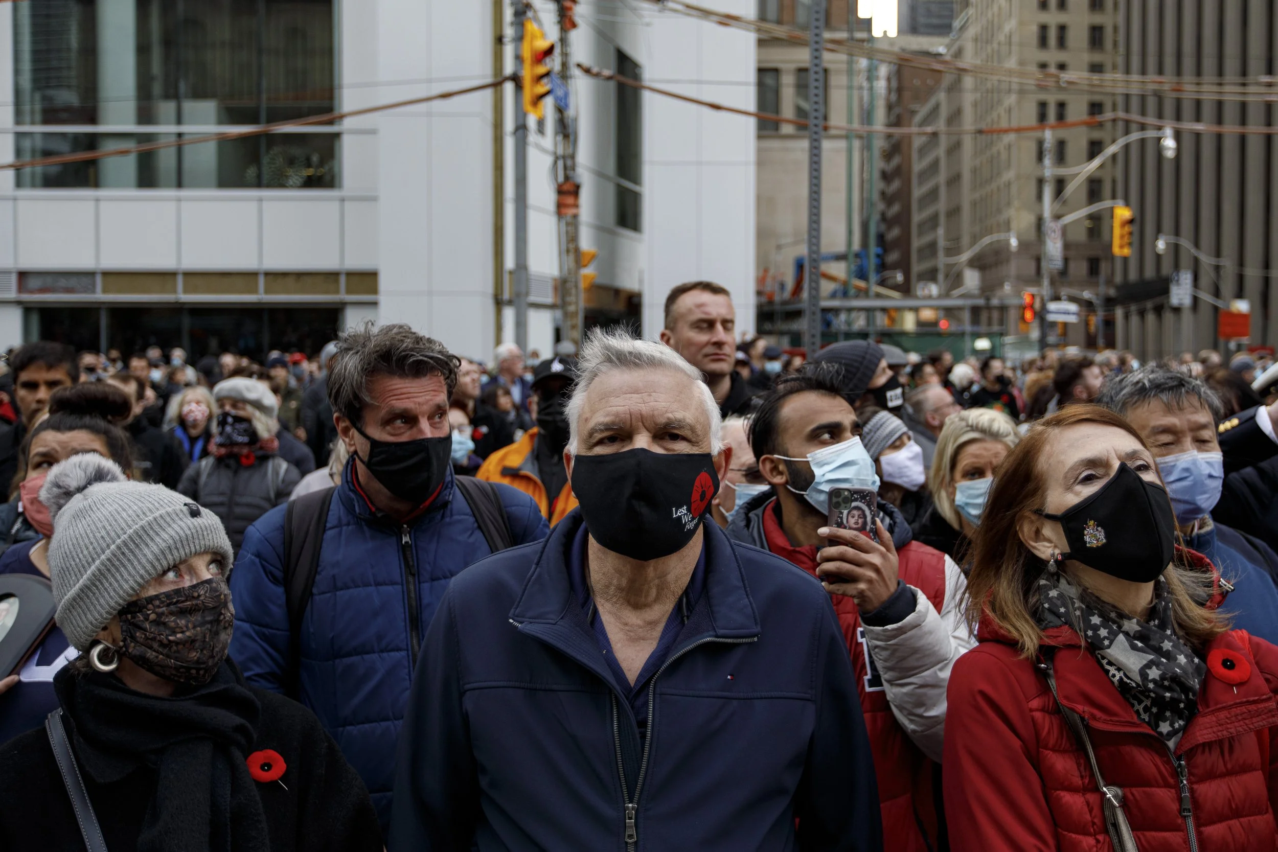 Remembrance Day, Old City Hall cenotaph, Toronto 2021.