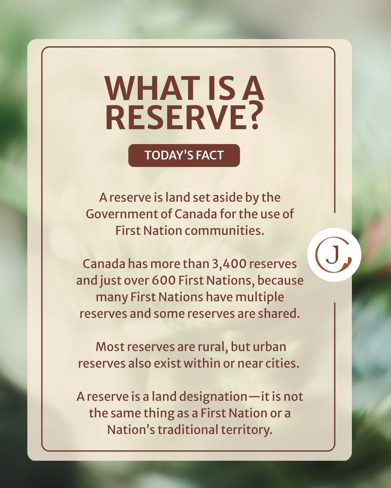 Do you know what a reserve is or how many exist? 💡

Today&rsquo;s post builds on our last post about reserves vs. reservations, shedding light on what constitutes a reserve, how many exist, and where they are located.

Keep an eye out for our next p