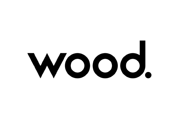 Bold black text on a white background that reads "enwood."
