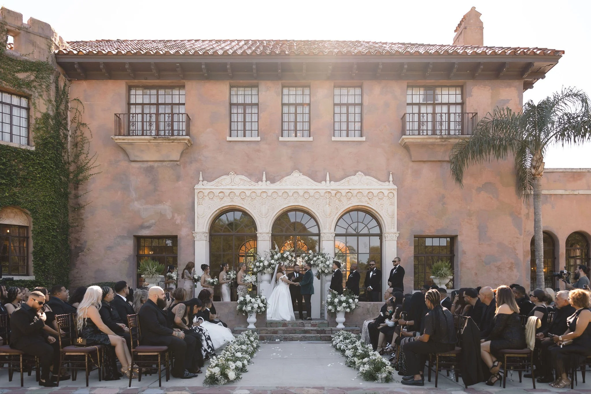 Elegant wedding reception at The Howey Mansion designed by an Orlando wedding planner.