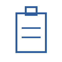Icon of a clipboard with a piece of paper on it