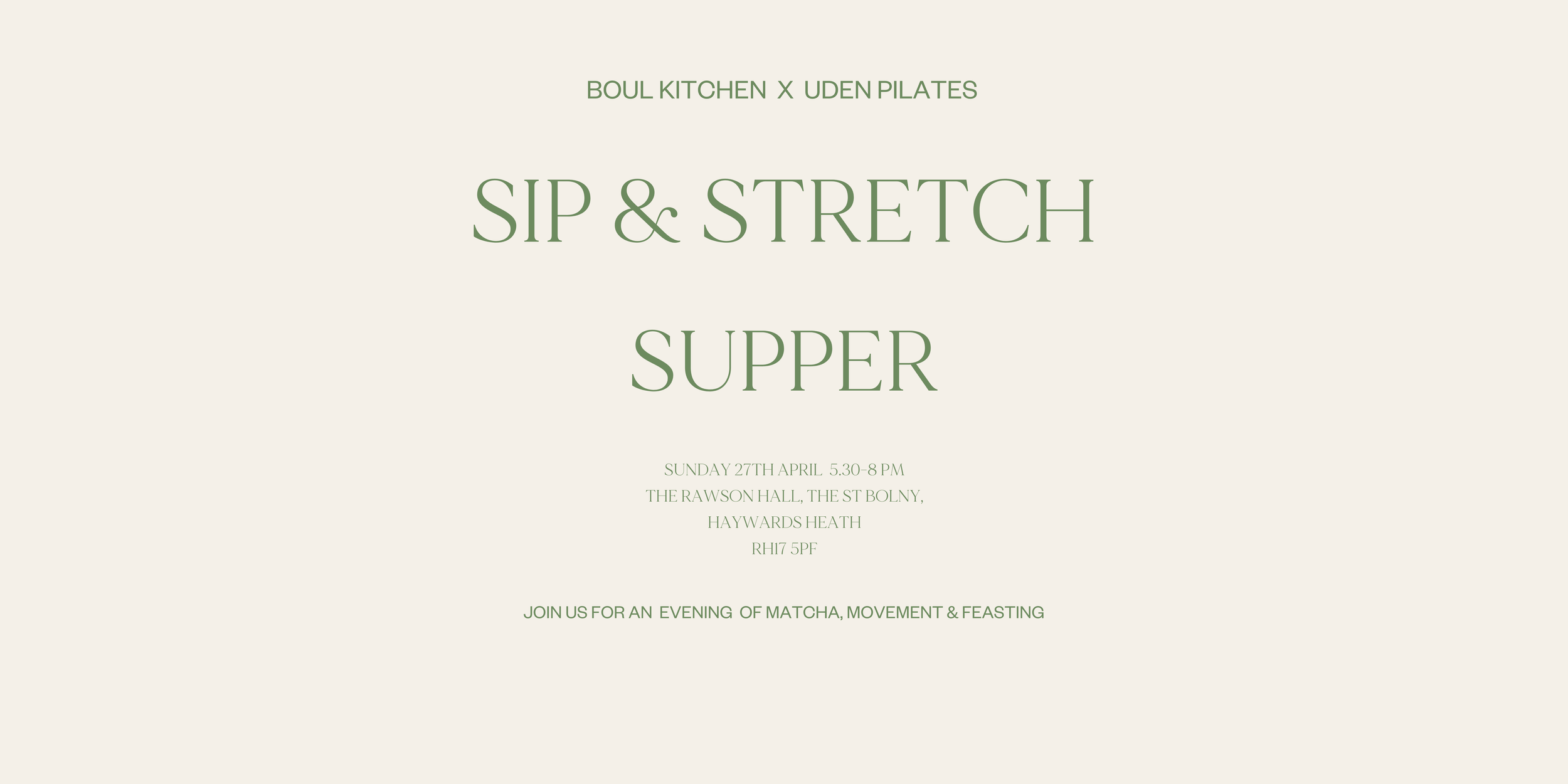 Sip &amp; Stretch Supper