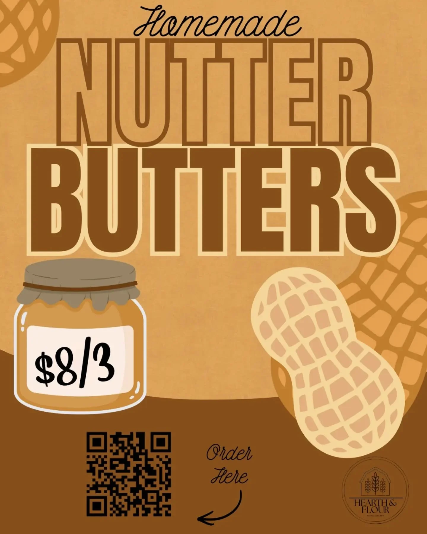 Slow week this time around. BUT in time for Mother's Day! 
Spicy double cookie followed with a creamy peanut butter center. Partially chocolate dipped. 3 cookies for$8. Last day to order is Friday 5pm. Pick up is Sunday at Church! If you don't attend