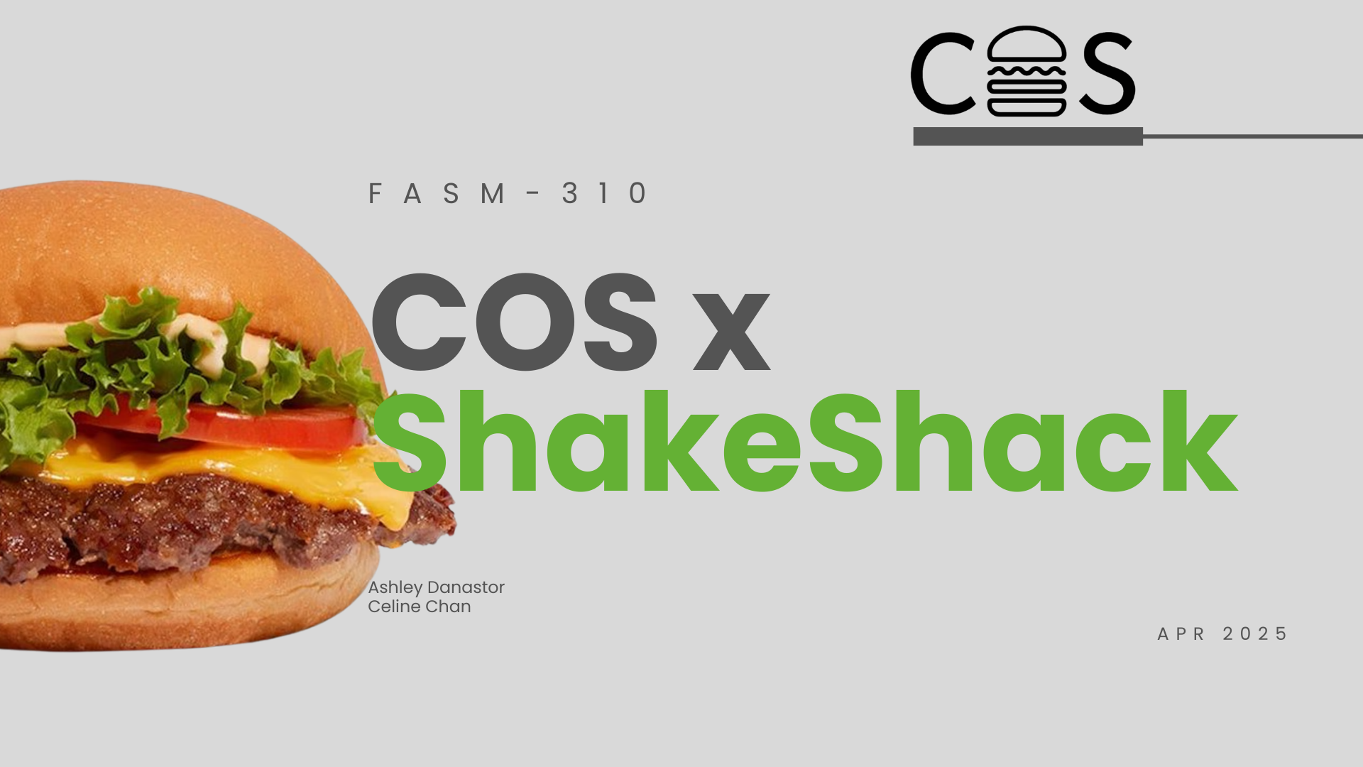 COS × Shake Shack: Capsule Collaboration Concept