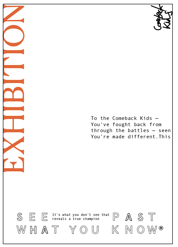 Upcoming Exhibition Experience 'COMEBACK KIDS'