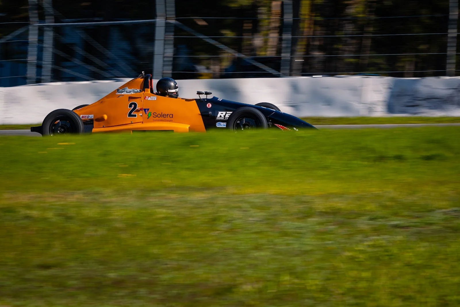 Amanda in her F1600 race car on CTMP (Canada)
