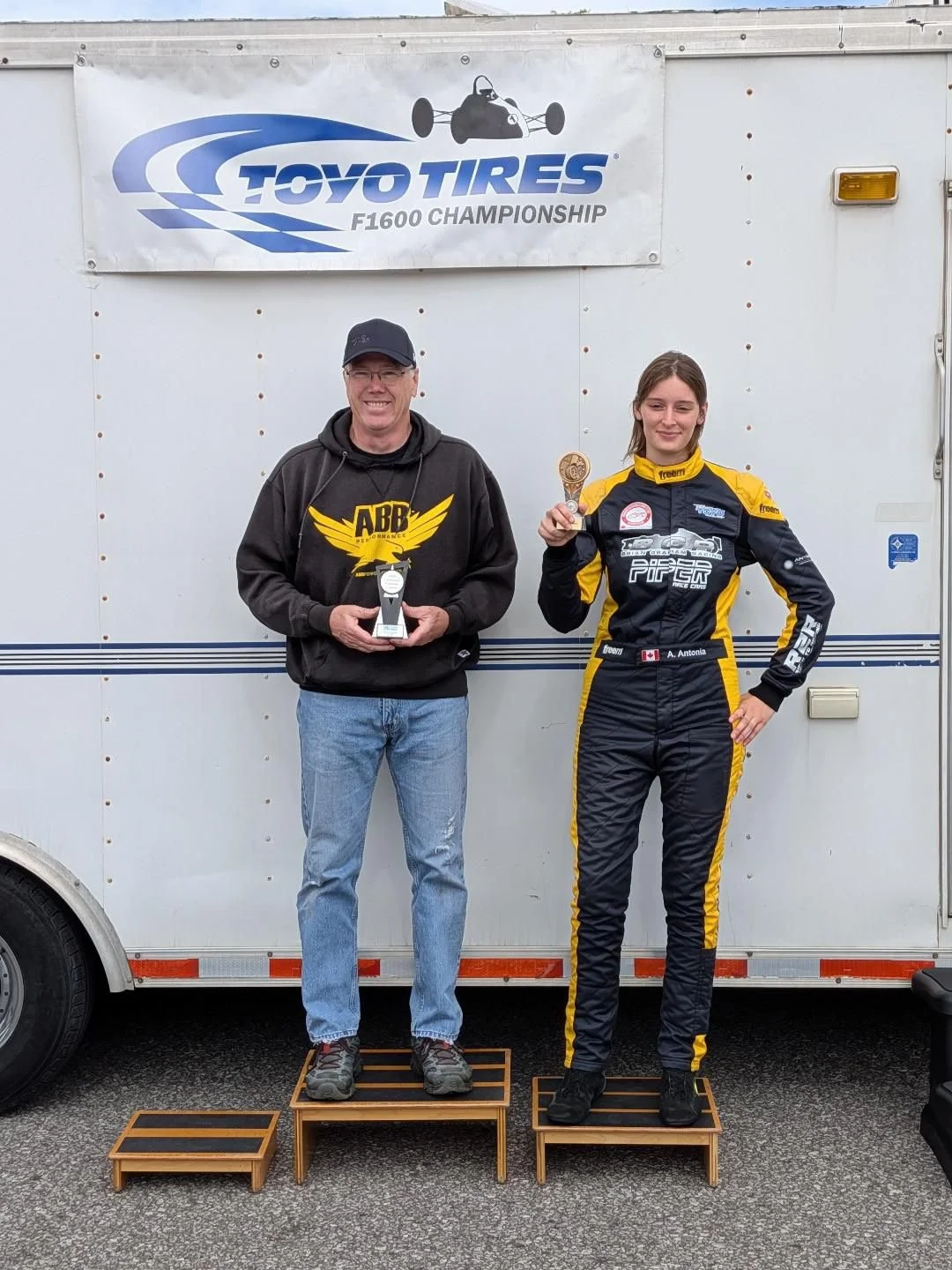 Amanda on the podium in second place | Calabogie Motorsports Park (Canada)