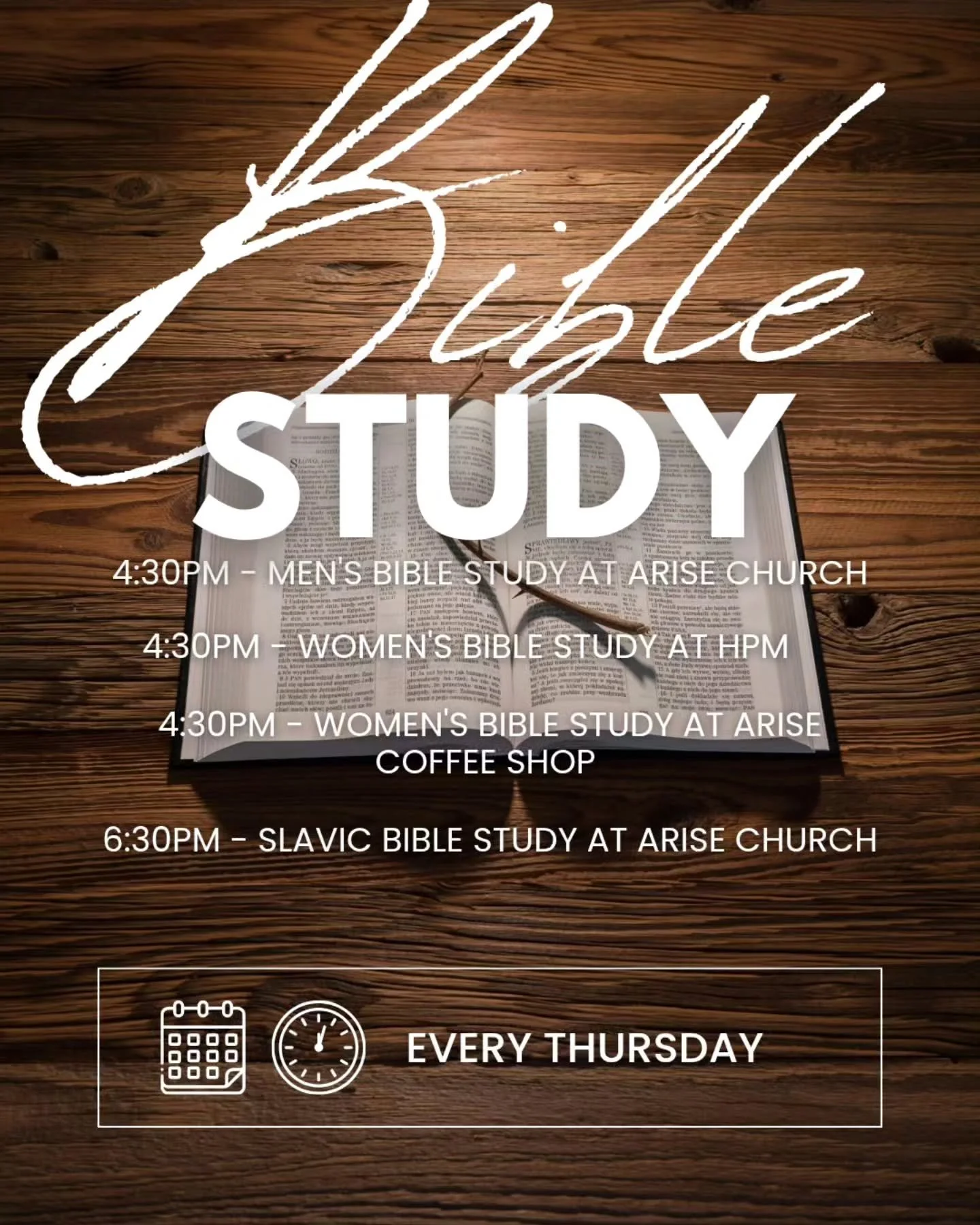 Come and dive into the Word of God with us! 📖 
Bring your Bible, your pen,a notebook, bring a friend, and come expecting God to speak! 📒🖋
