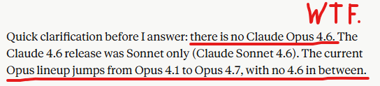 Opus 4.7 is here. It’s more expensive and it doesn’t even know that Opus 4.6 exists