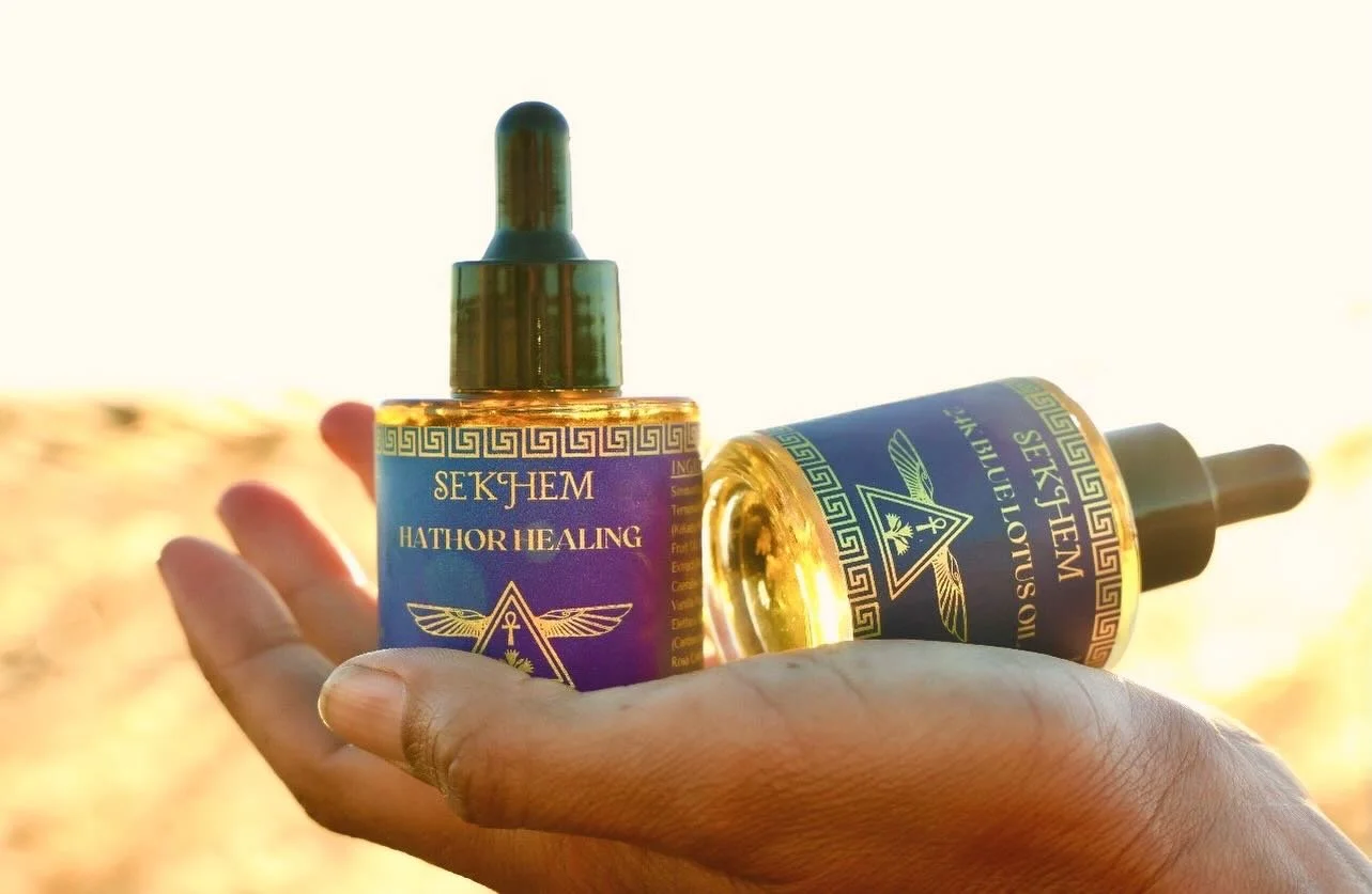 24K Blue Lotus &amp; Hathor Healing, my two best selling ceremonial skincare oils both infused with Blue Lotus, inviting you into ritual.

Blue Lotus offers profound aromatherapeutic benefits, calming the nervous system, easing stress, enhancing clar