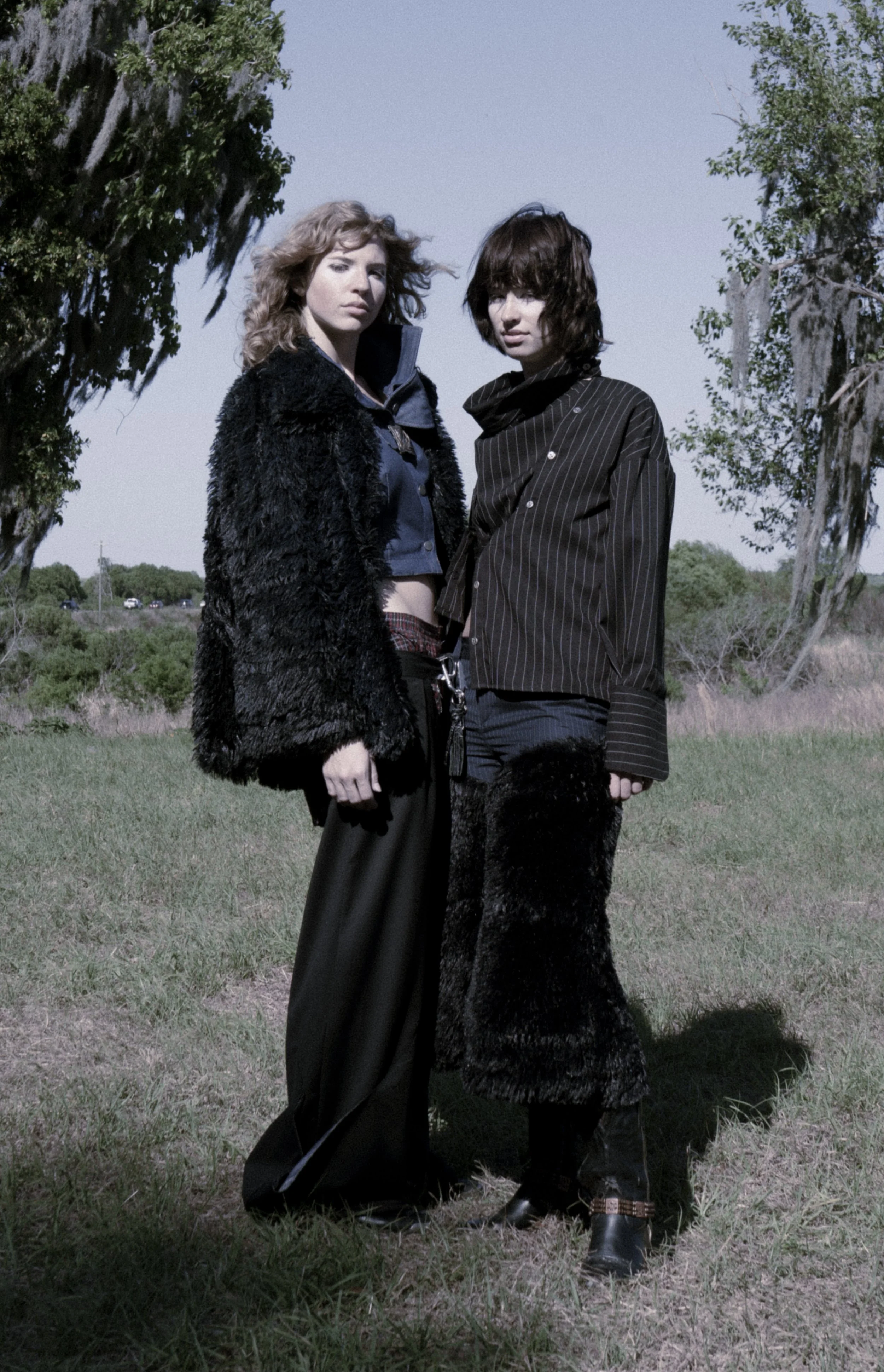 Faux fur textiles sourced from secondhand throw through collection's upcycling intitative.