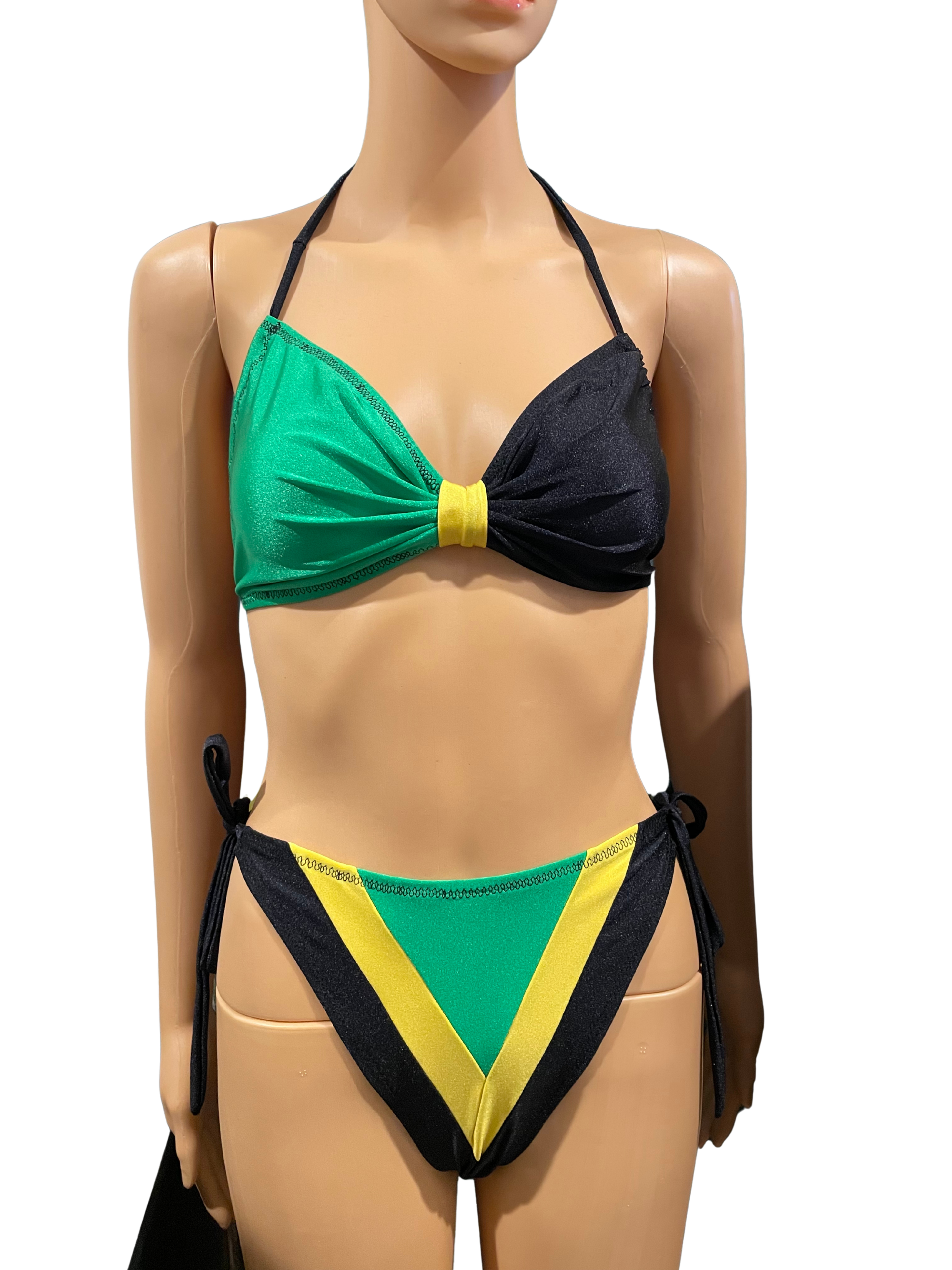 Jamaican Flag Two piece bikini Swimwear