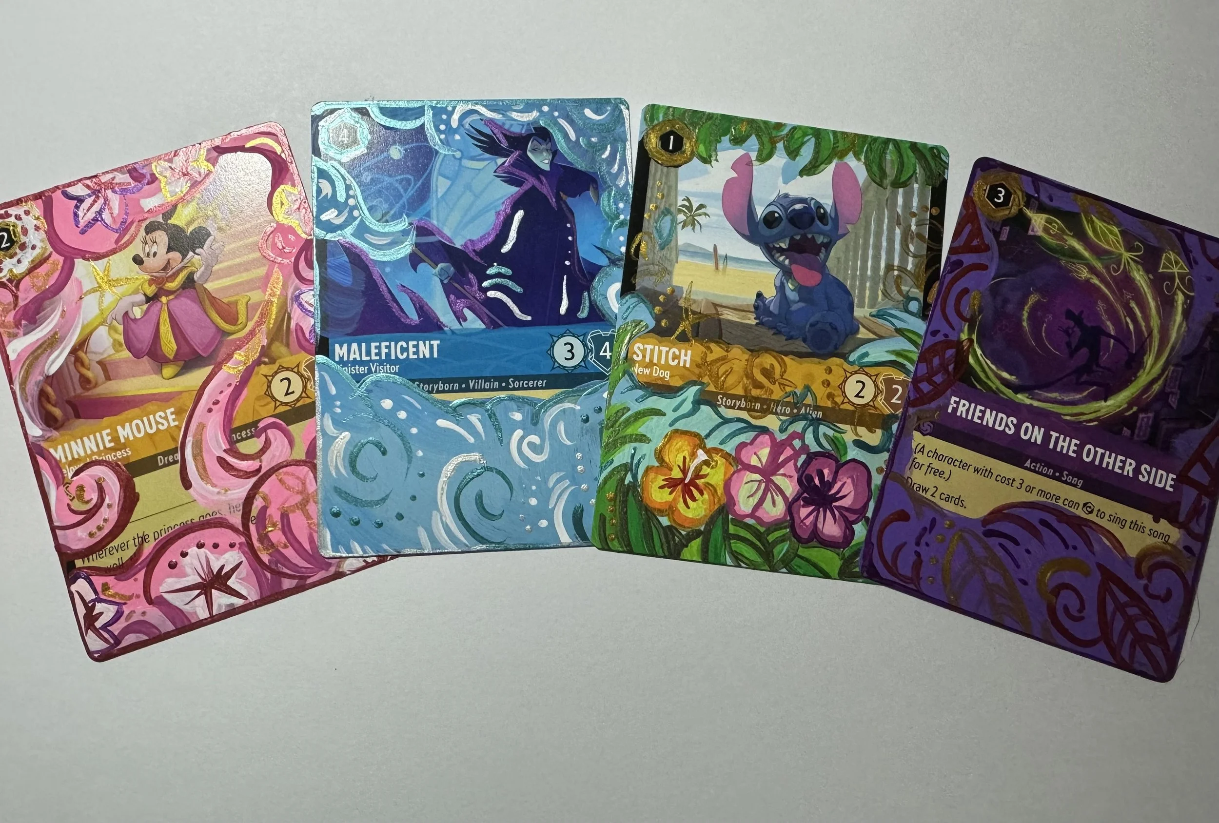 Custom altered Lorcana playing cards