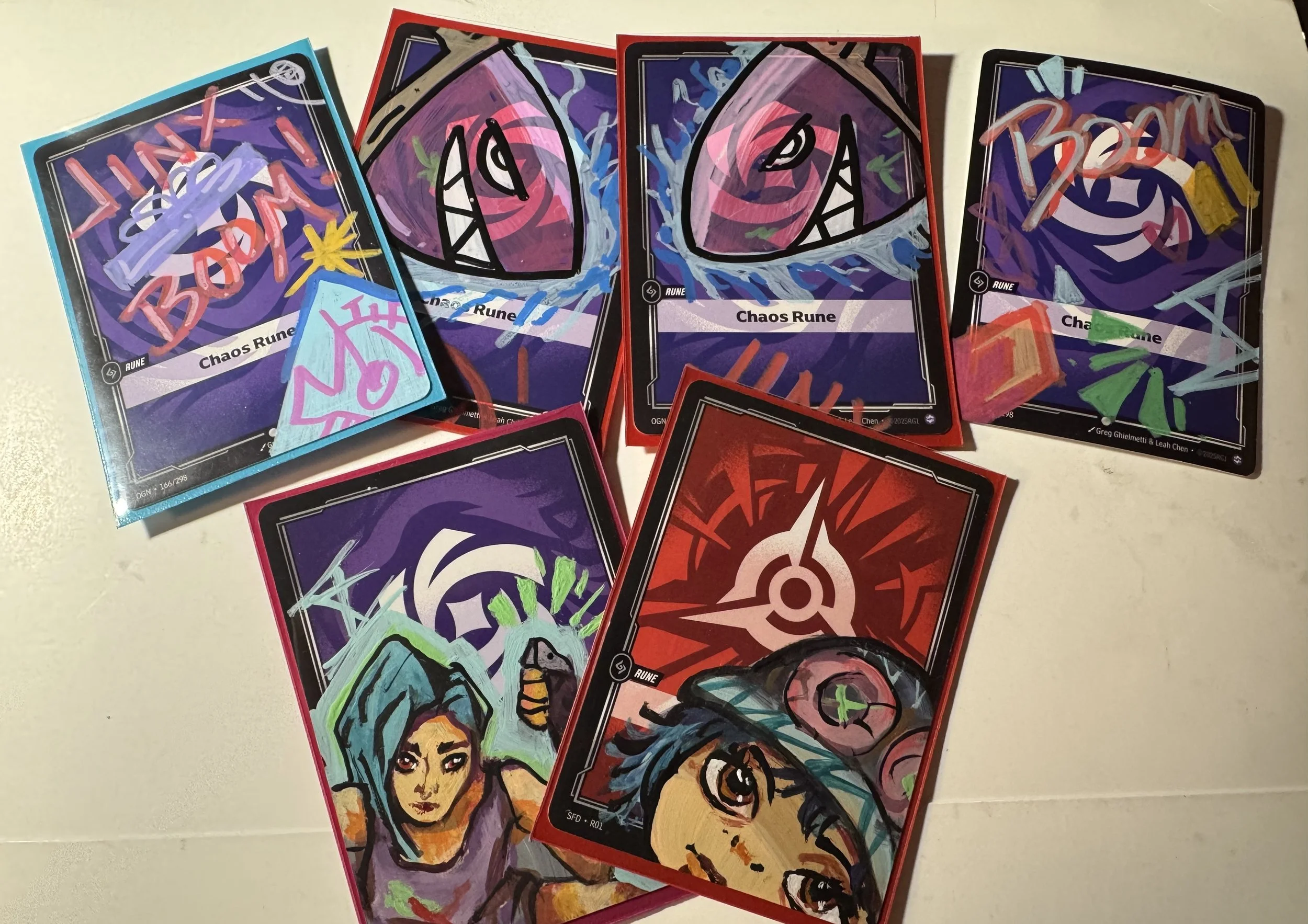 Custom Altered Jinx Runes for Riftbound