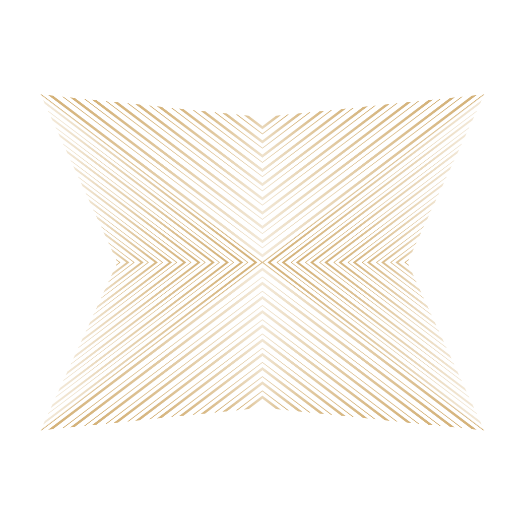Abstract geometric design with symmetrical beige shapes forming a layered 'X' pattern.