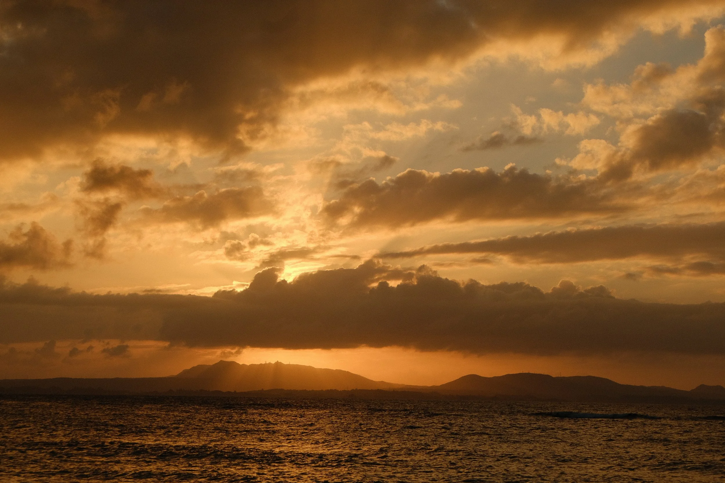 Sunset at Nerome Beach, Okinawa, Japan
