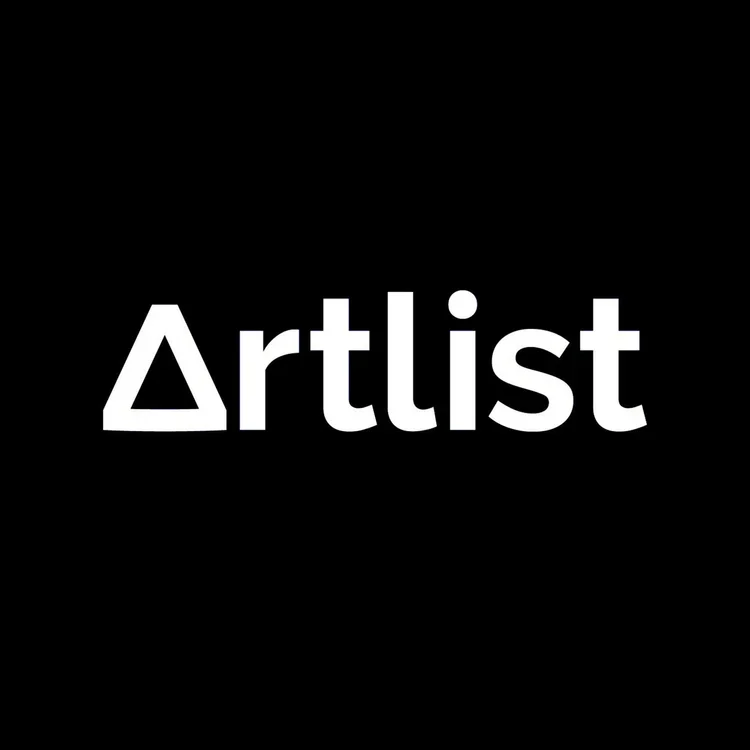 Black background with the word 'Artist' in bold white letters, with the letter 'A' stylized as a triangle.