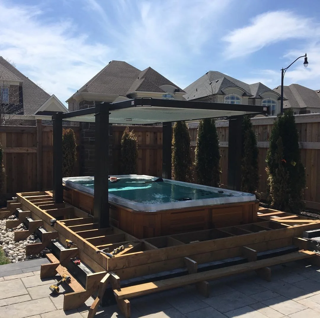 Backyard Hottub Deck and Interlocking