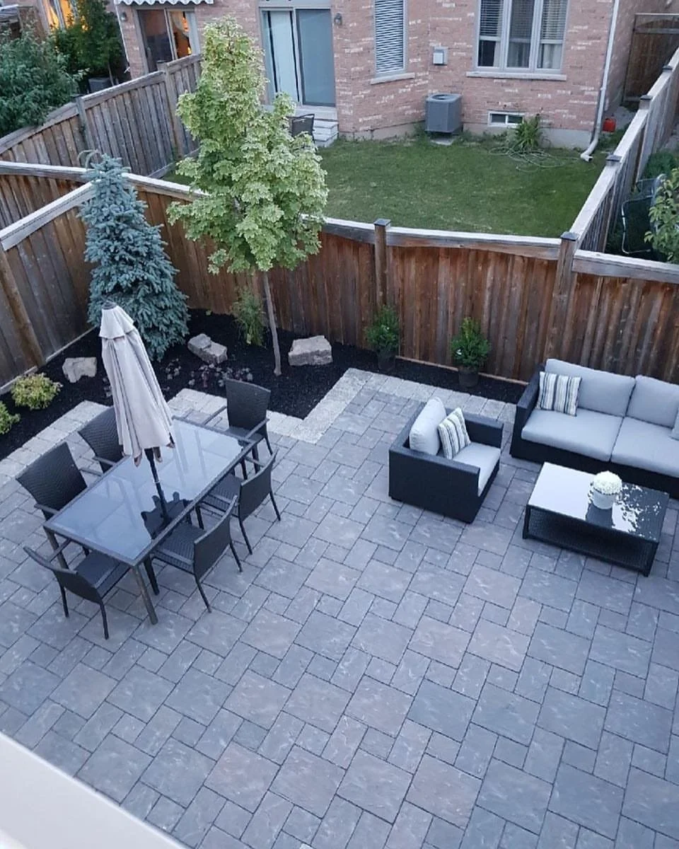 Simple Interlock Low Maintenance Backyard
