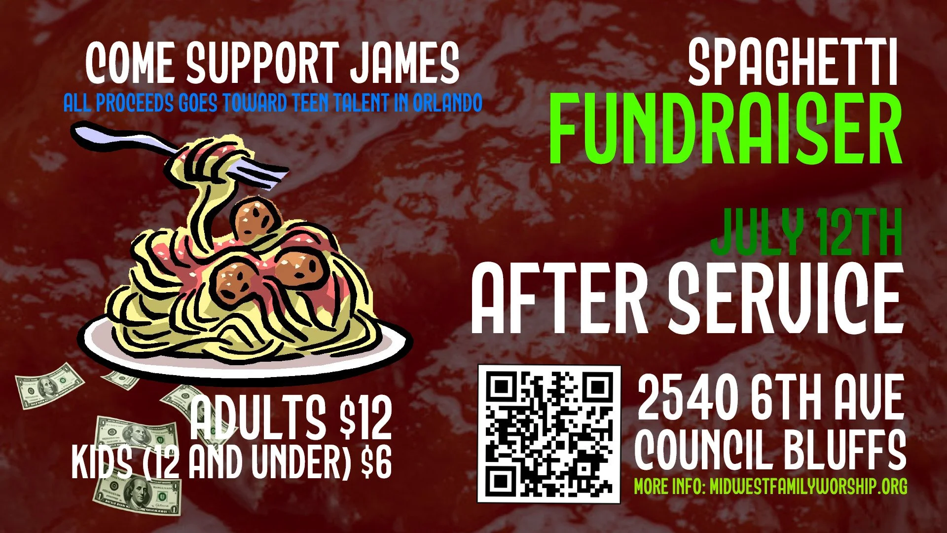 Spaghetti Fundraiser (and Silent Auction)
