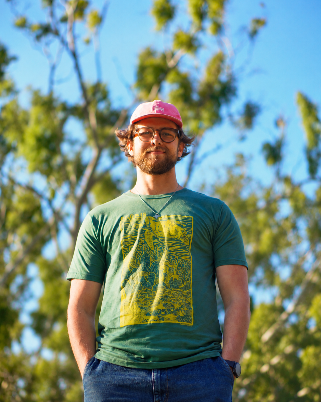Bearded Man in Sunny Greenery.png