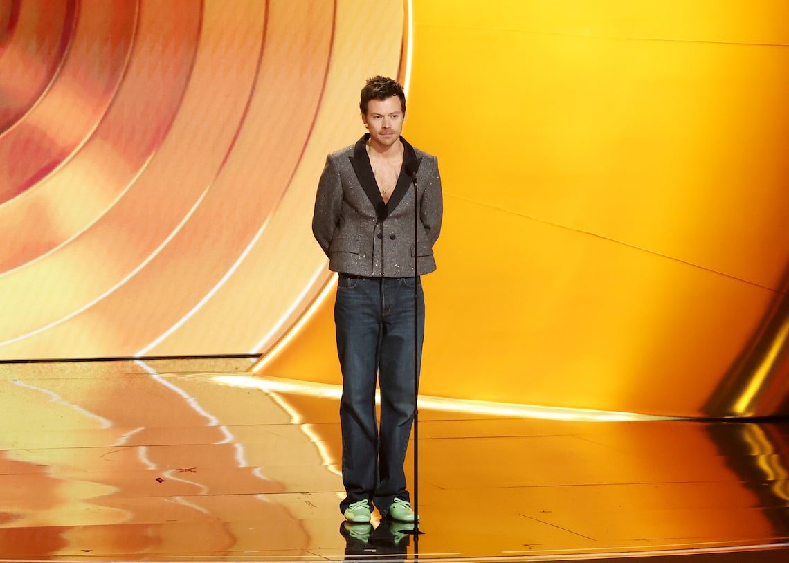 Harry Styles speaks onstage during the 68th GRAMMY Awards.
