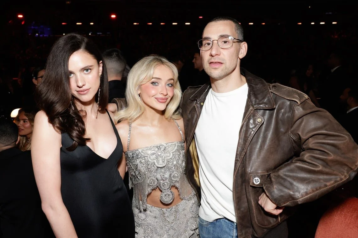 Margaret Qualley, Sabrina Carpenter and Jack Antonoff
