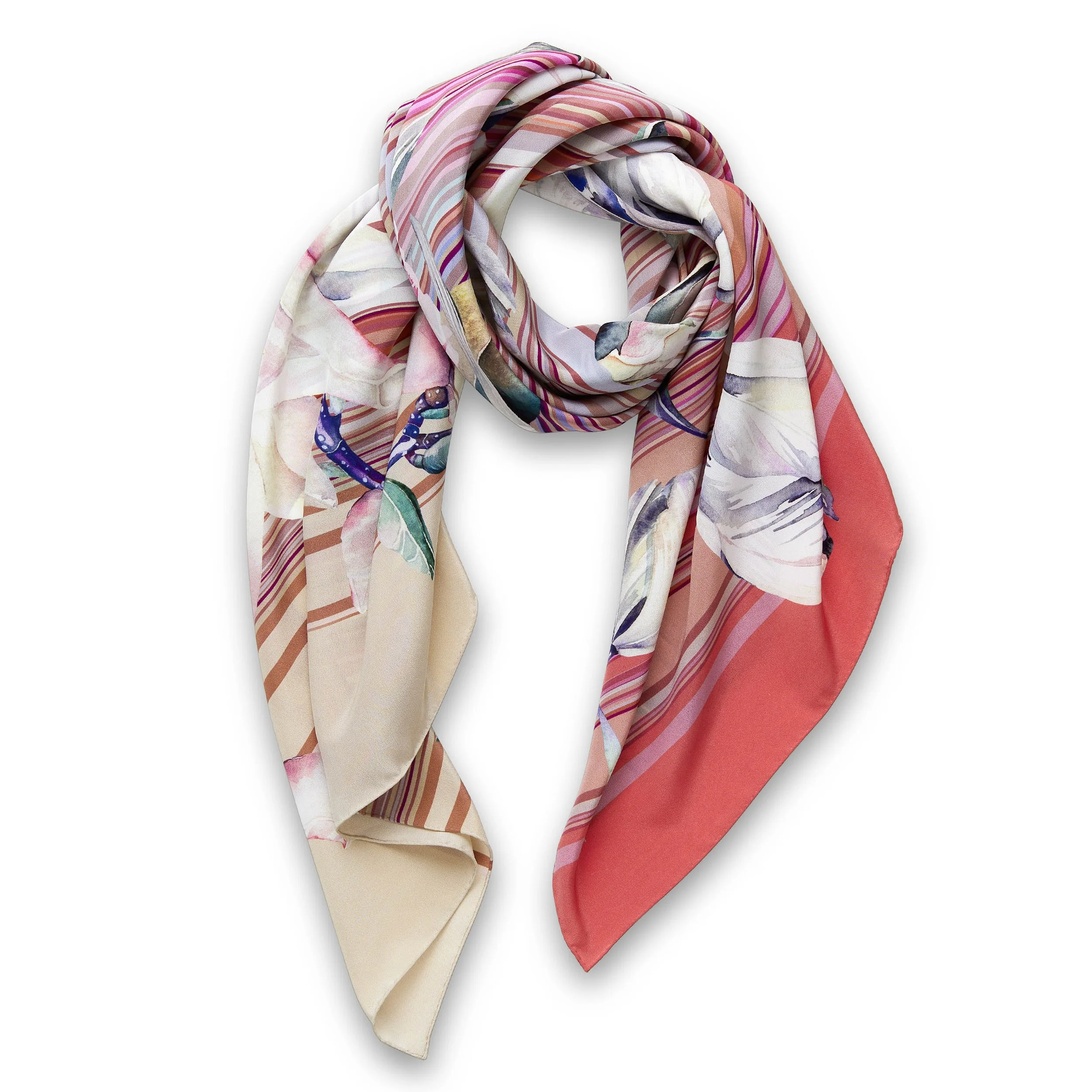 5714 FLORA_gelegt_PESCA 0356-140 x 140 cm, 100 Prozent Seide, Crepe de Chine, CHF 550.00, EUR 525.00 Kopie.jpg