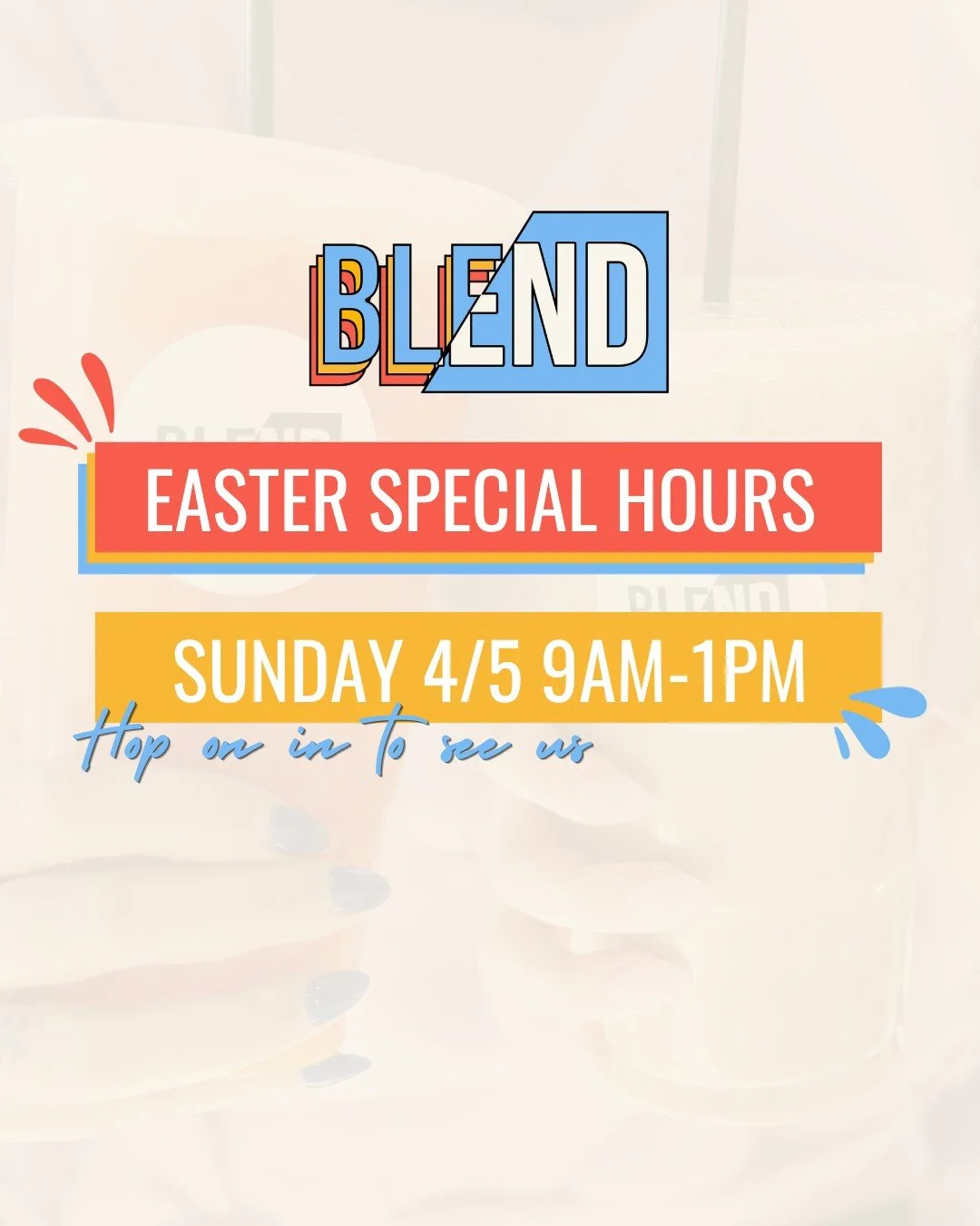 Plan on hopping by on Easter? 🐰 💛  We'll be open 9am-1pm to fuel your celebrations!

Whether you need a pre-brunch boost or an afternoon pick-me-up, we've got you covered with all your favorites. ✨

📍 Council Bluffs
⏰ Easter Sunday 4/5: 9am-1pm