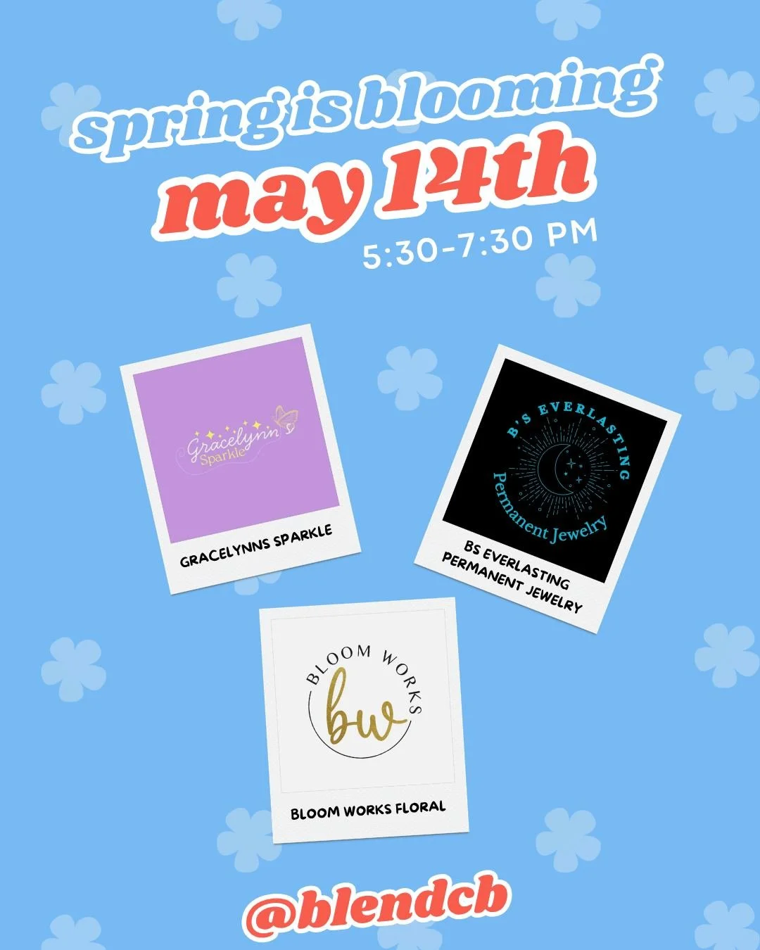 ✨ Vendor Spotlight ✨
We're back with another trio you NEED to check out at the Blend CB Pop-Up on May 14! 🛍️💫

🔗 @bseverlastingpermanentjewelry
Add a little sparkle that lasts ✨ From dainty, custom-fit pieces to timeless everyday jewelry, get link