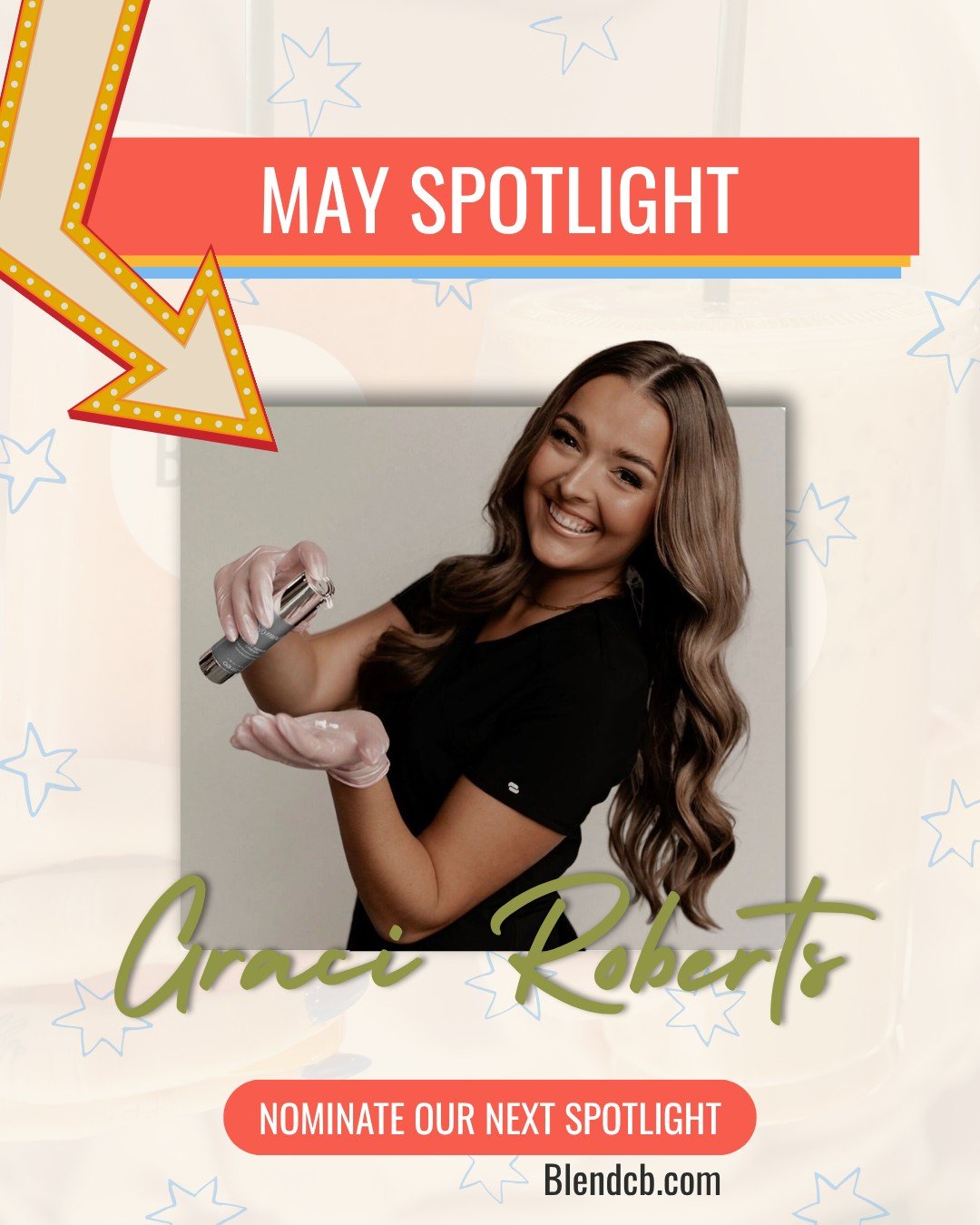 🌟 May Spotlight at Blend CB 🌟

This month, we're shining a light on someone who helps people feel confident, cared for, and completely glowing &mdash; Graci Roberts, owner of The Moxy Effect! ✨

Graci is an esthetician with a passion for her client
