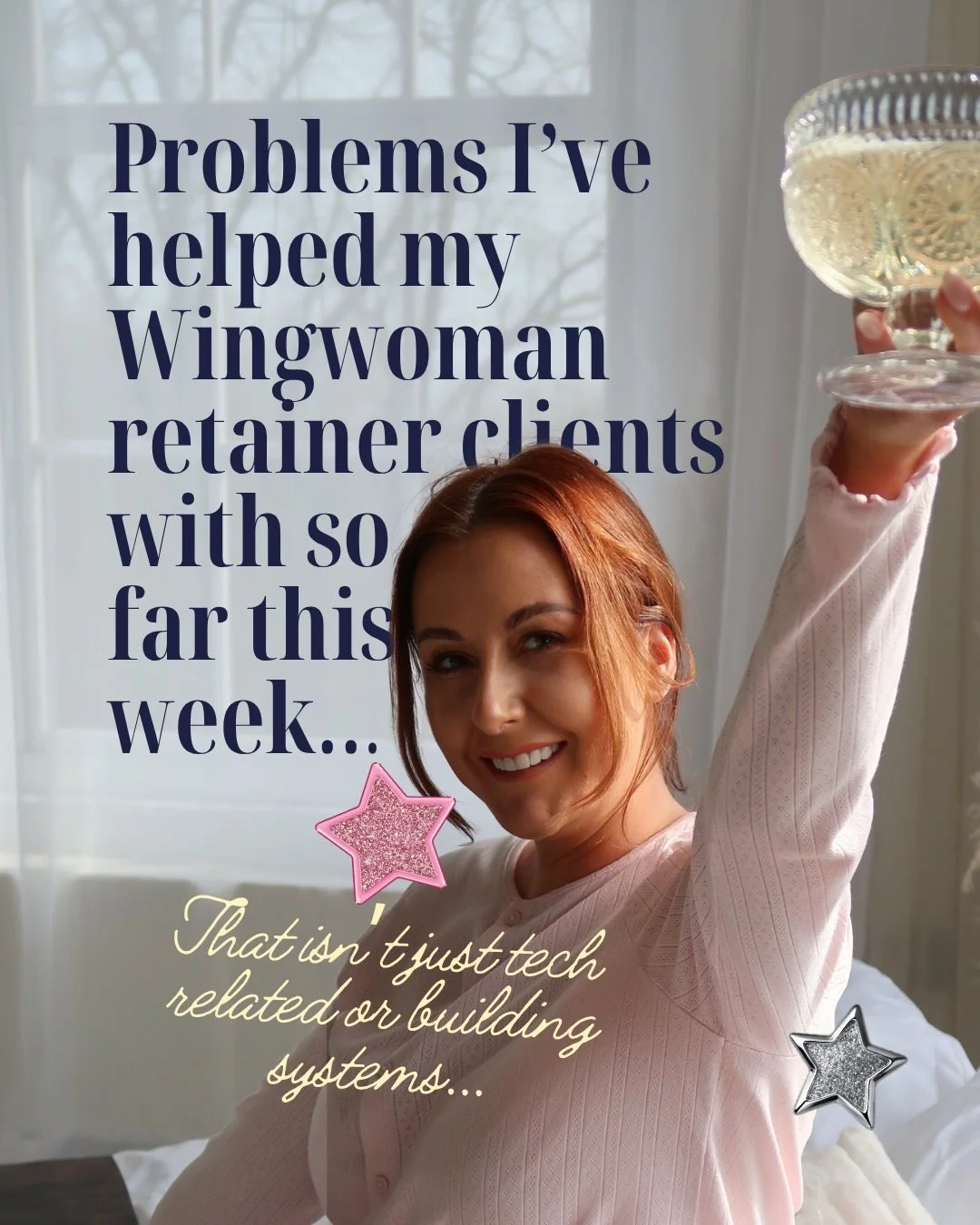 It&rsquo;s not all system building &amp; processes you know 🤍✨

If you&rsquo;re ready for a Wingwoman in your corner, who&rsquo;ll advise, support &amp; deal with those difficult situations for you, comment WINGWOMAN &amp; I&rsquo;ll send you the li