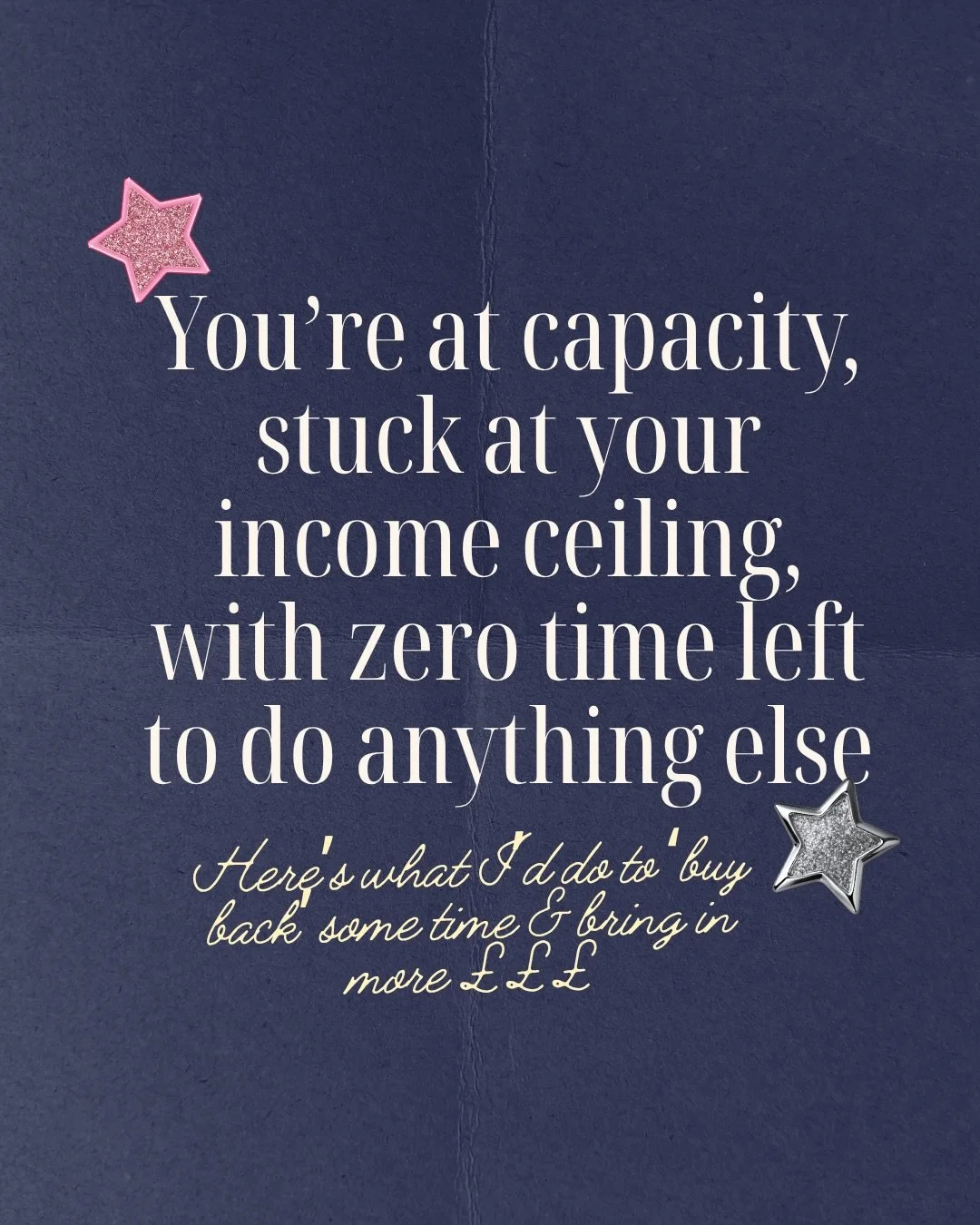 Hit an income and capacity ceiling? Save this one to refer back to!

Or comment CAPPED &amp; I&rsquo;ll do a mini audit of your booking process &amp; voice note you the details 🤍