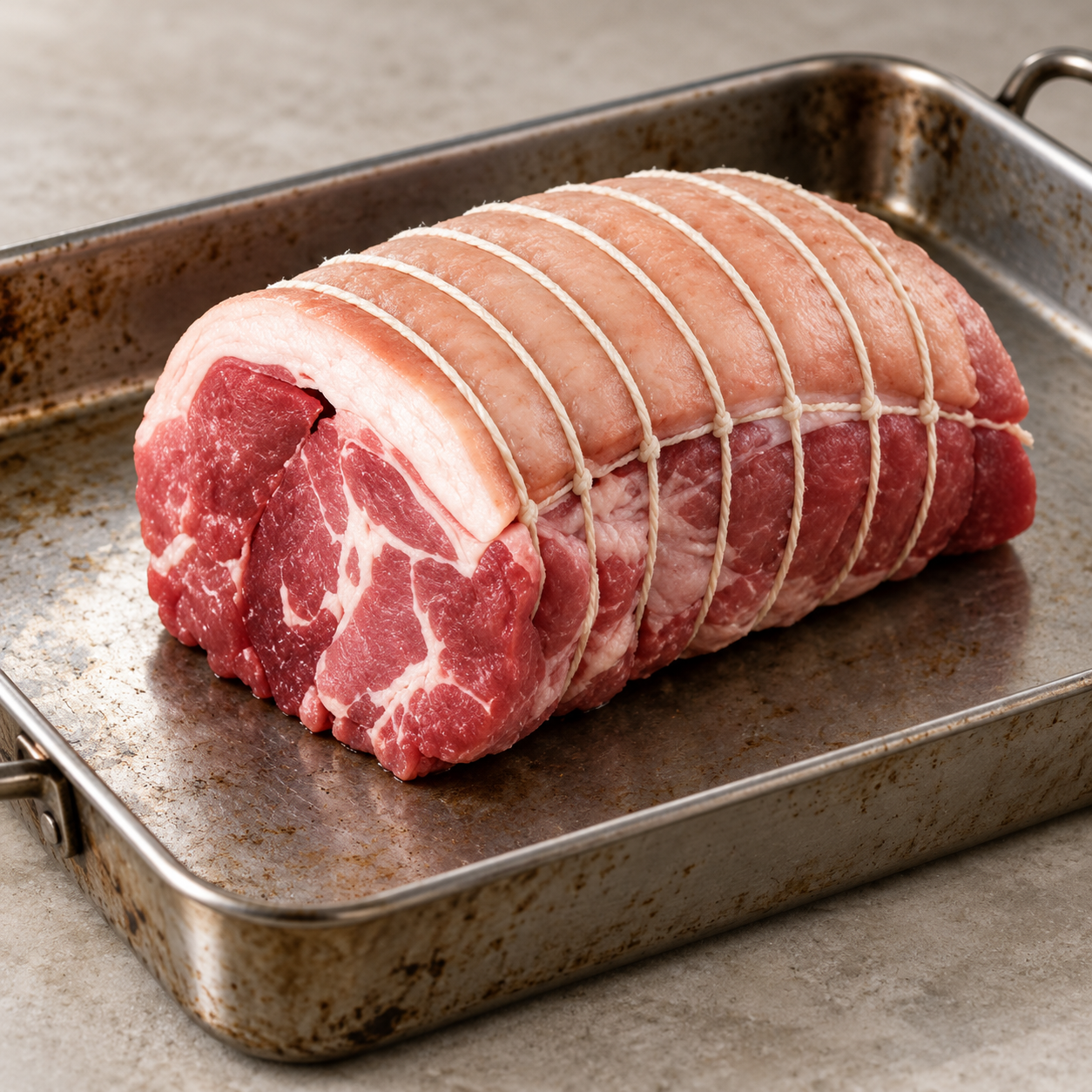Tied Roast in a Rustic Roasting Pan.png